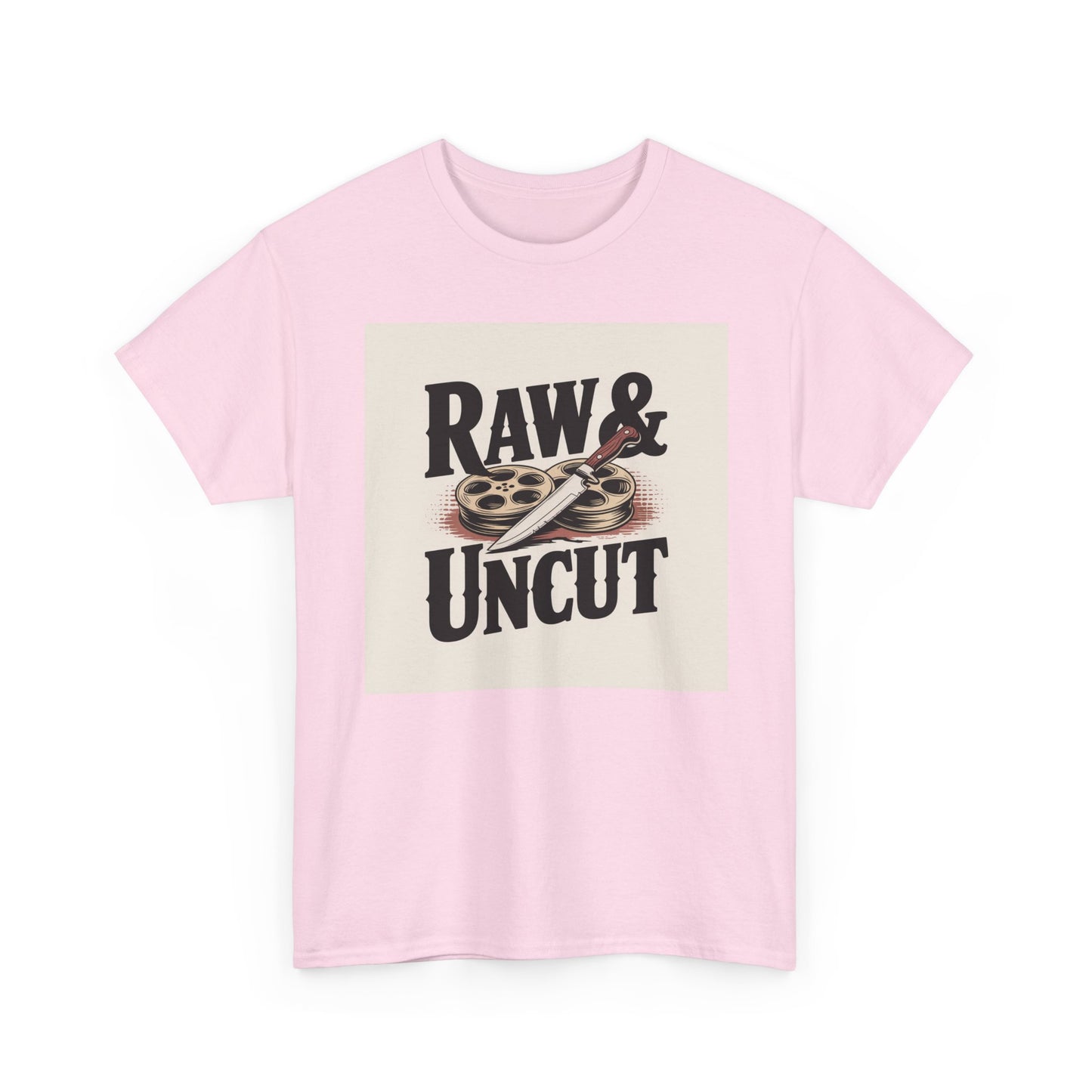 Raw & Uncut Graphic Tee — Vintage Film Reel Movie Lover T-Shirt
