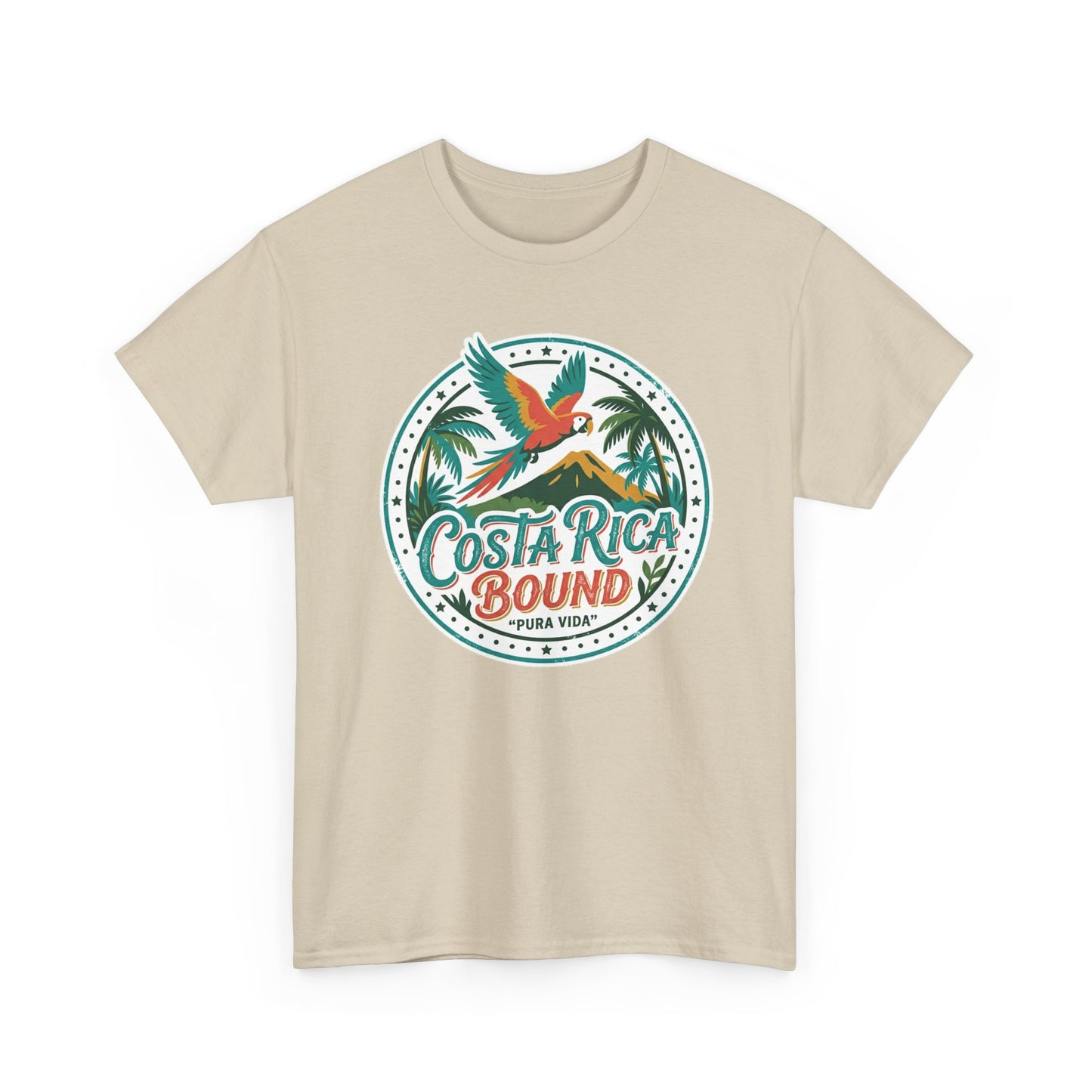 Costa Rica Bound T-Shirt — Tropical Parrot Travel Tee Printify