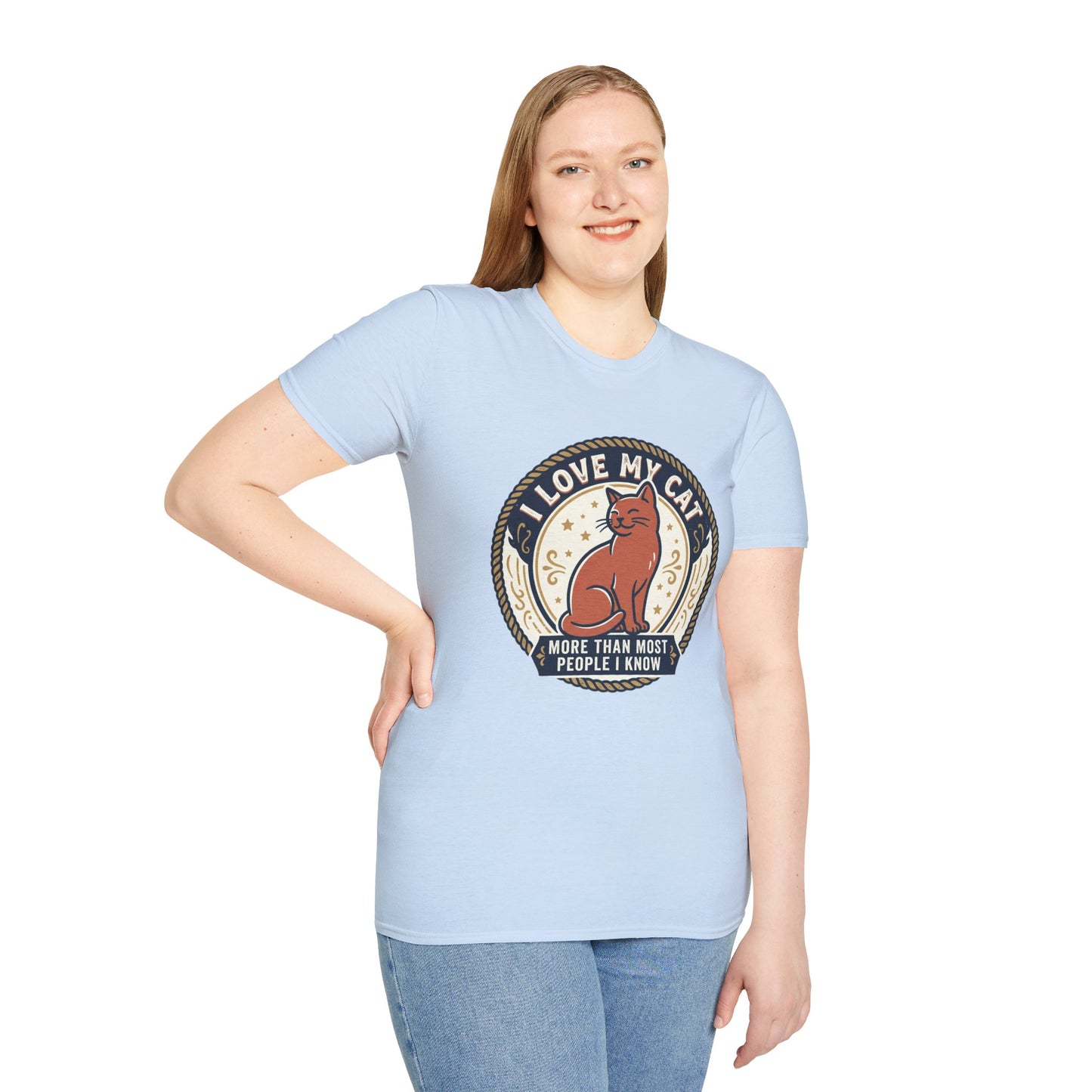 I Love My Cat T-Shirt — "I Love My Cat More Than Most People I Know" Cat Lover Tee