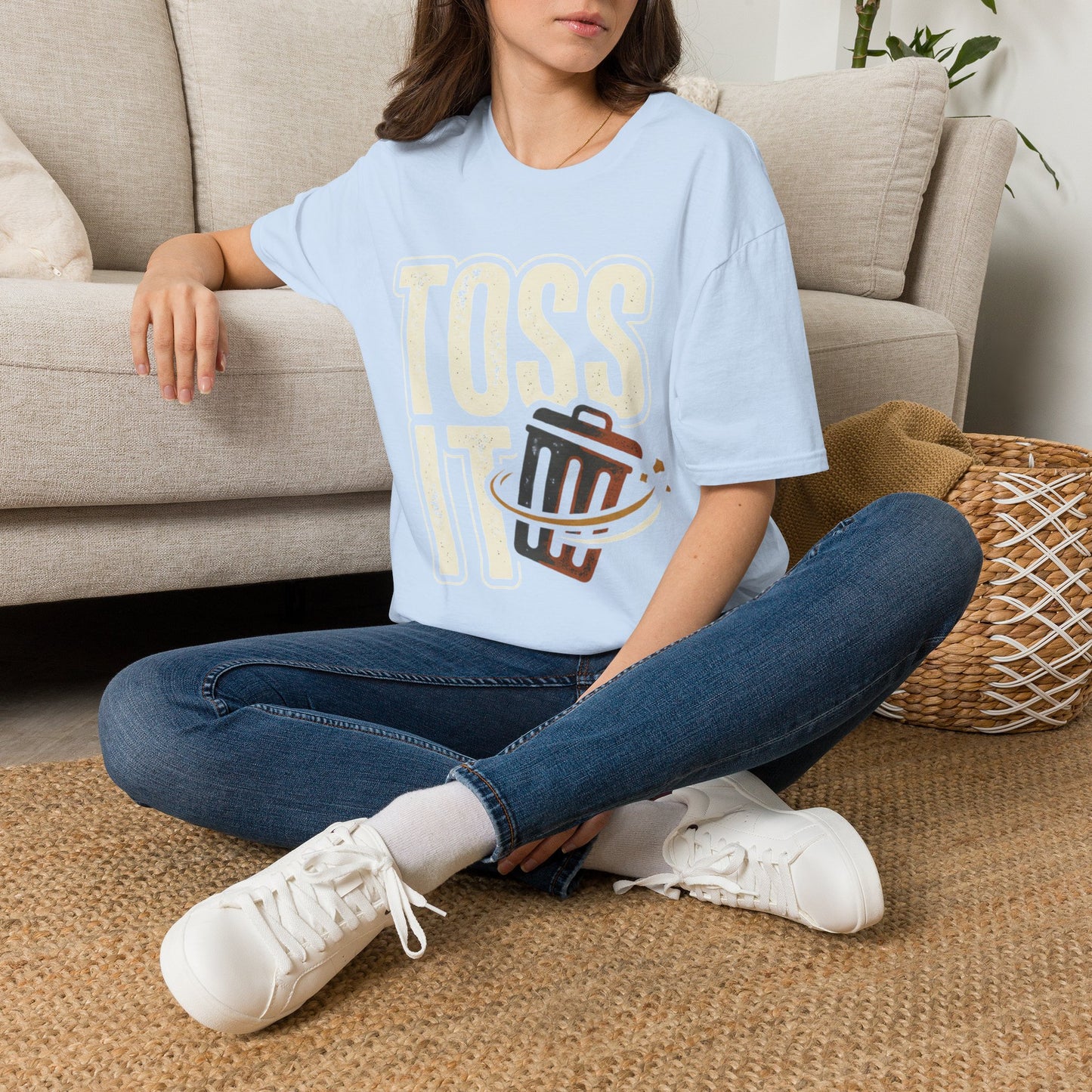 Toss It Graphic T‑Shirt — Casual Recycling / Trash Toss Tee
