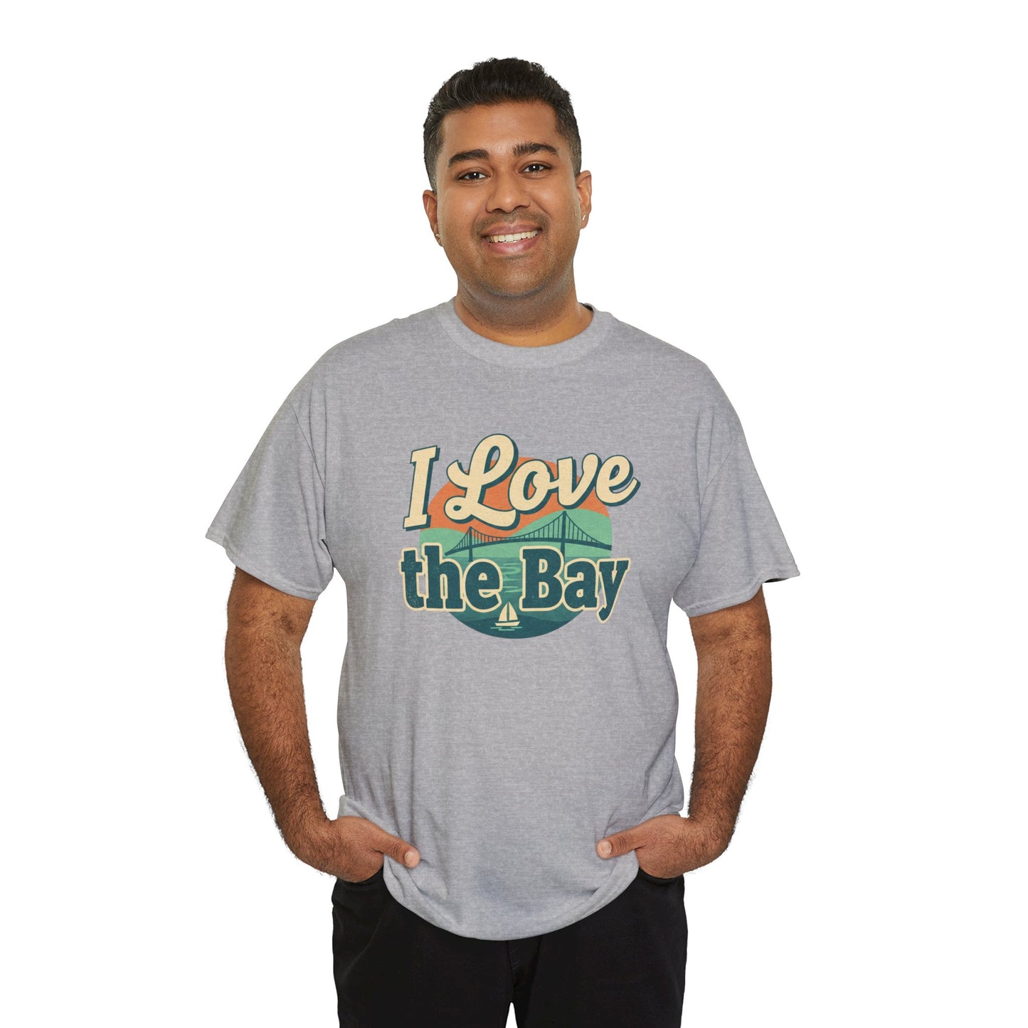 I Love the Bay T-Shirt — Retro Coastal Tee for Bay Lovers