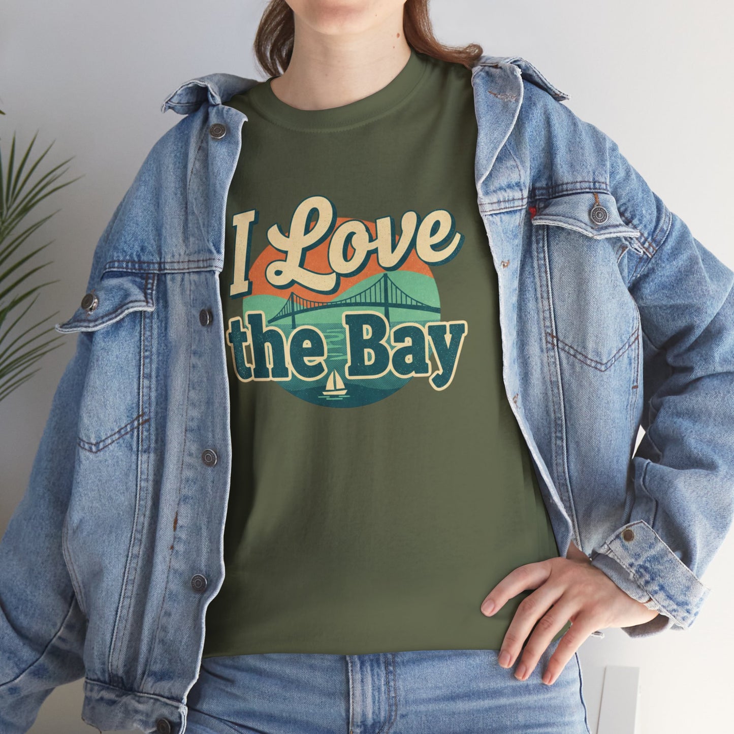 I Love the Bay T-Shirt — Retro Coastal Tee for Bay Lovers