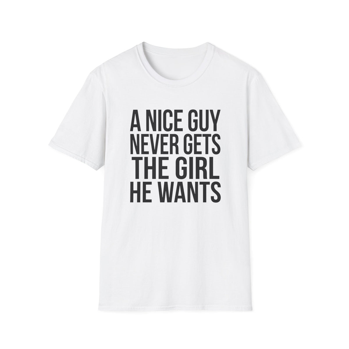 A Nice Guy Never Gets The Girl T-Shirt — Bold Statement Graphic Tee
