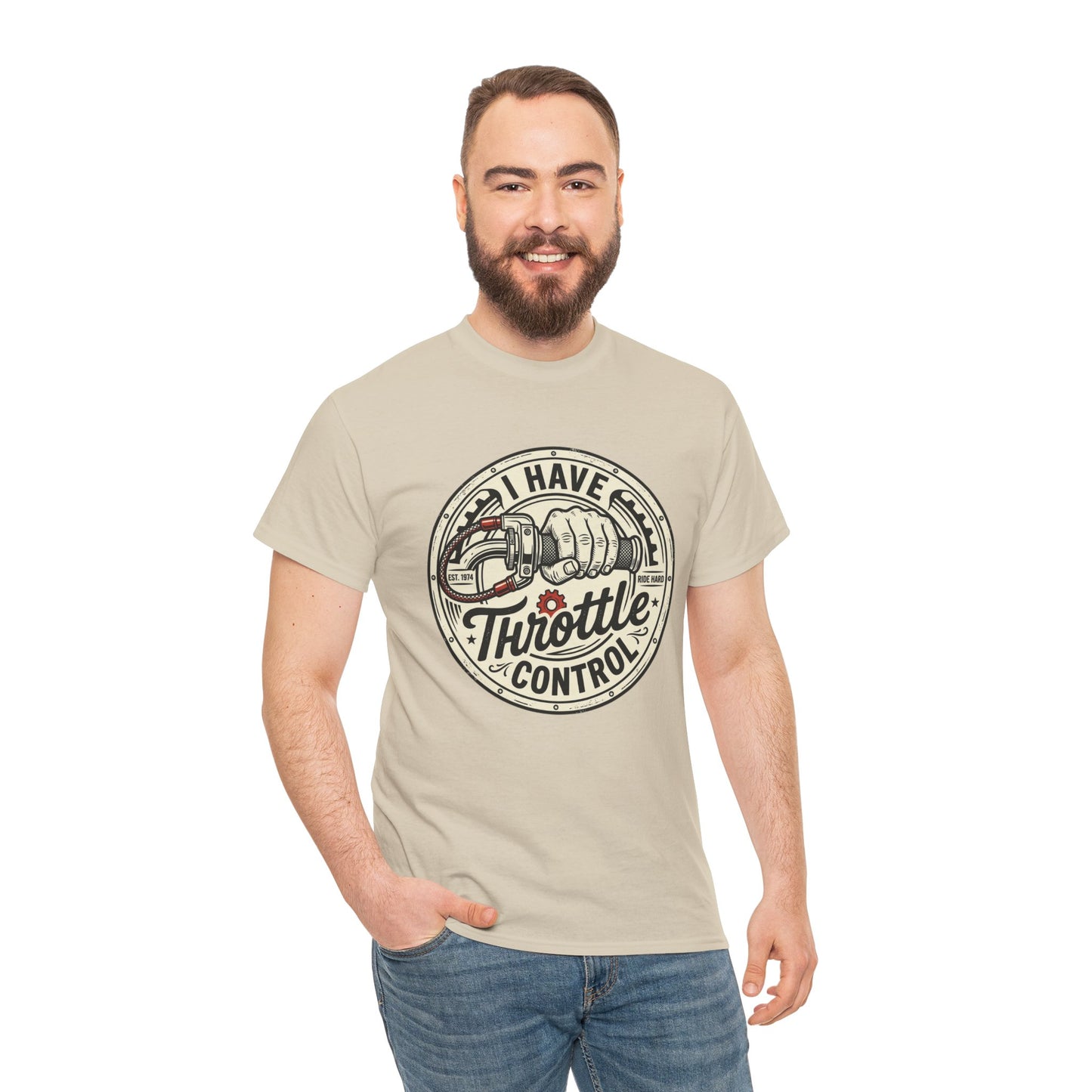 Throttle Control T-Shirt — "I Have Throttle Control" Vintage Motorcycle Tee