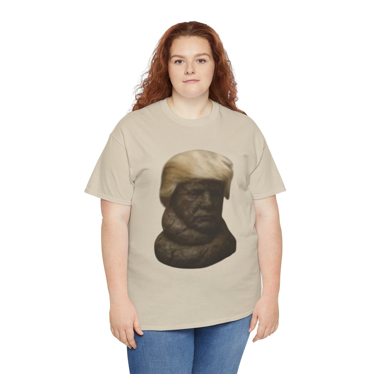Graphic Tee — Bronze Bust Illustration T‑Shirt