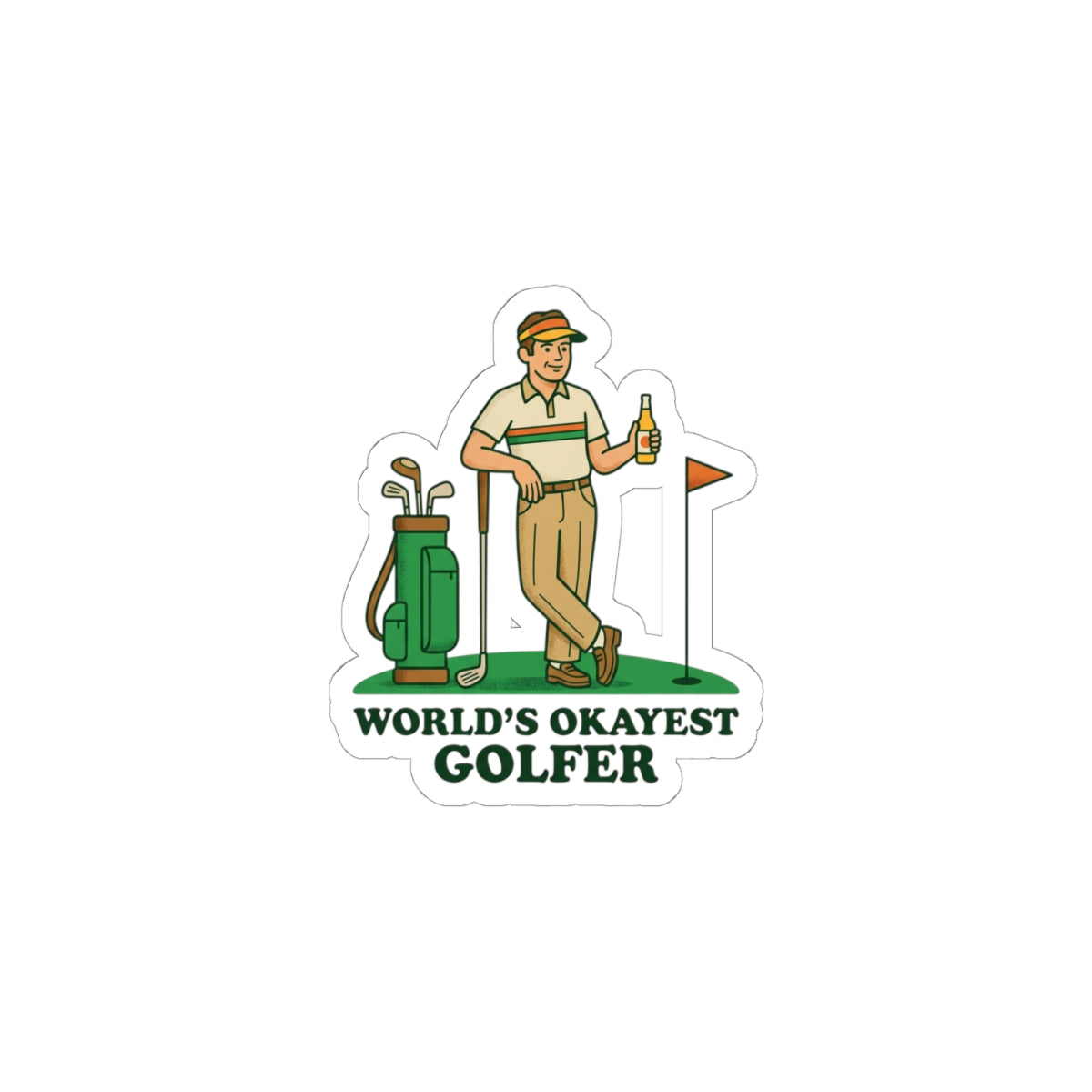 Golfer Kiss-Cut Stickers