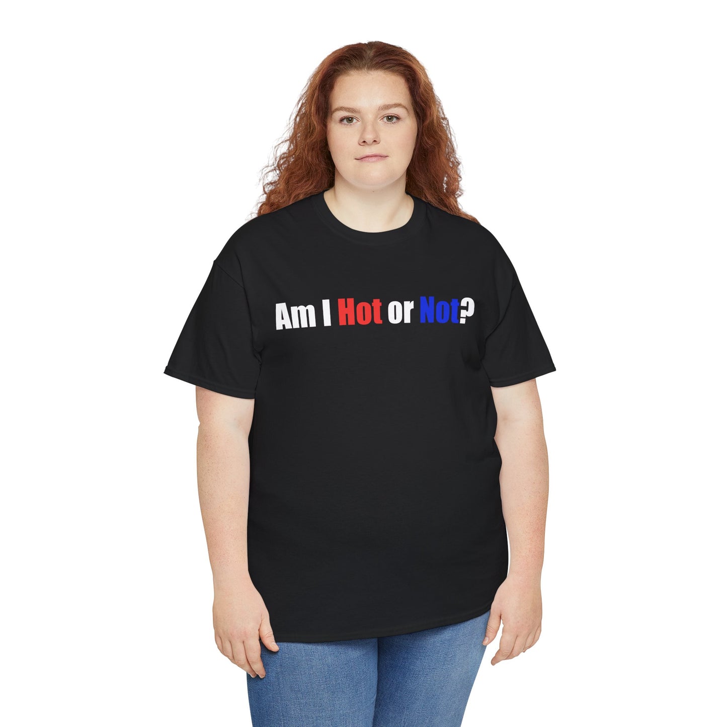 Hot Not Unisex Heavy Cotton Tee - Funny Graphic T-Shirt for Casual Wear