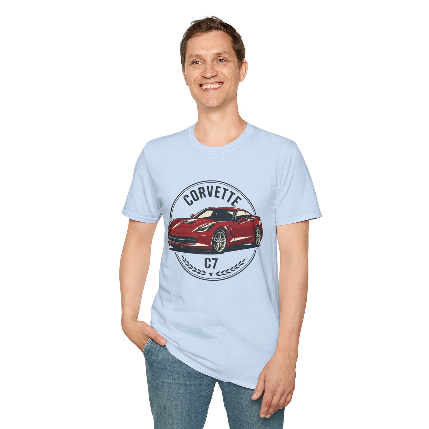 Corvette C7 Tee — Retro Red Sports Car T-Shirt