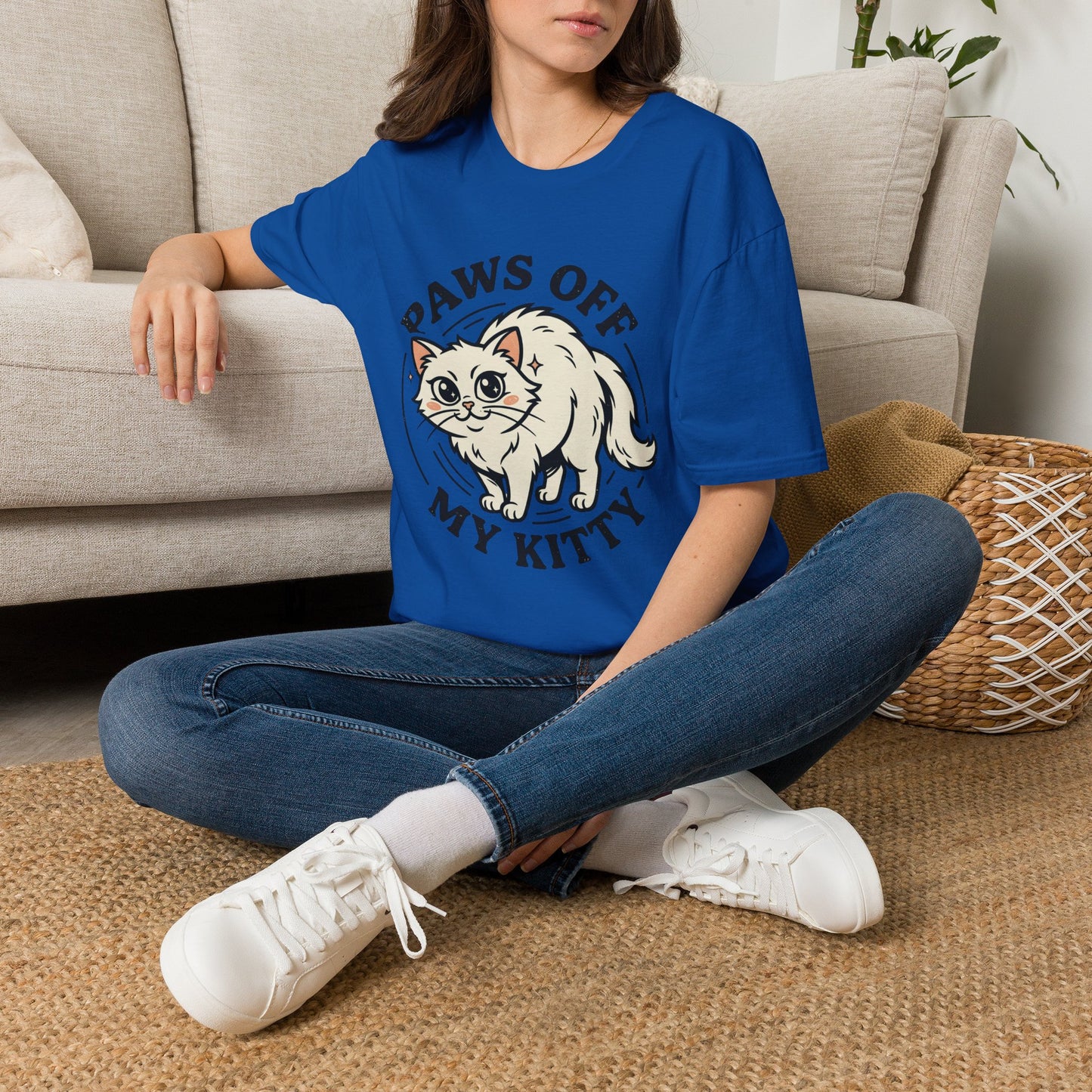 Paws Off My Kitty T-Shirt — Cute Protective Cat Graphic Tee