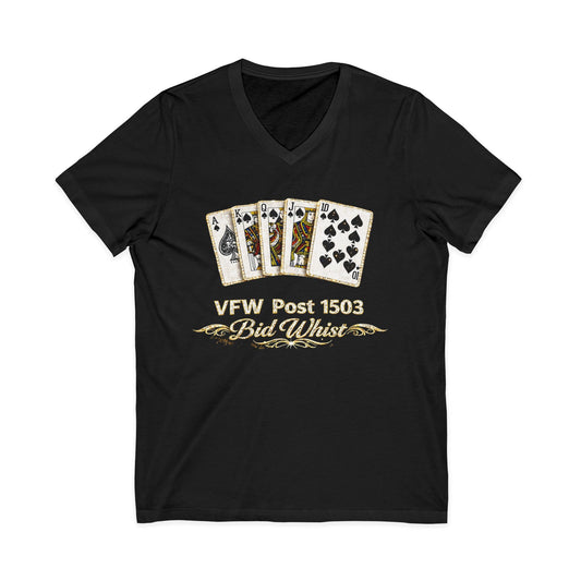 VFW Post 1106 'Bad Beats' Poker Card V-Neck Tee