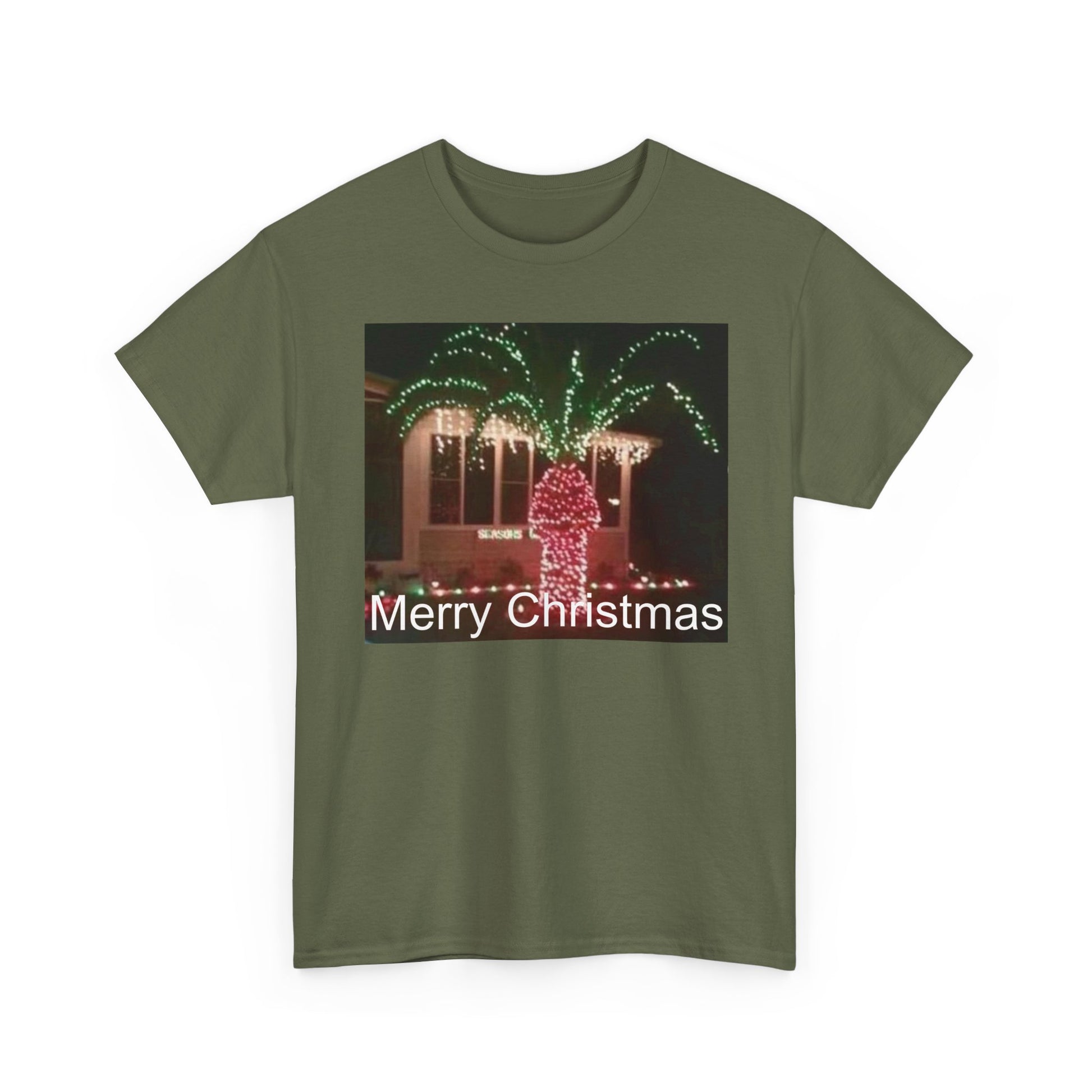 Christmas Lights Tee — 'Merry Christmas' Holiday Graphic T-Shirt Printify