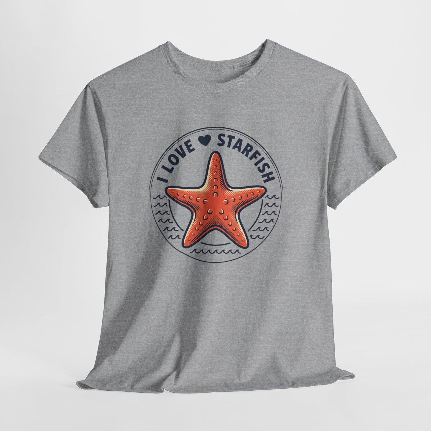 Starfish Tee — "I Love Starfish" Beach Graphic T-Shirt