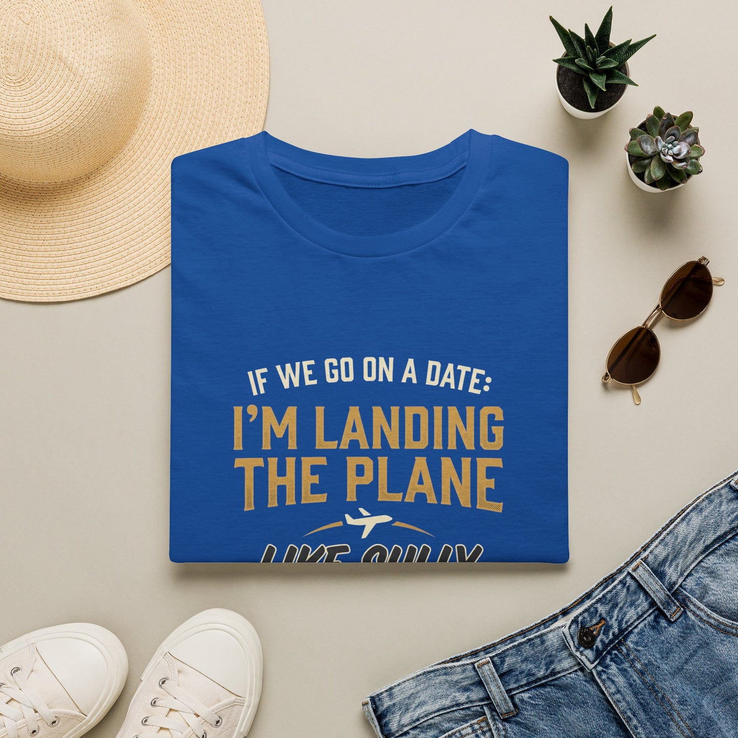 I'm Landing the Plane T-Shirt — Funny Pilot/Flight Crew Tee ("I'm Landing the Plane Like Sully")