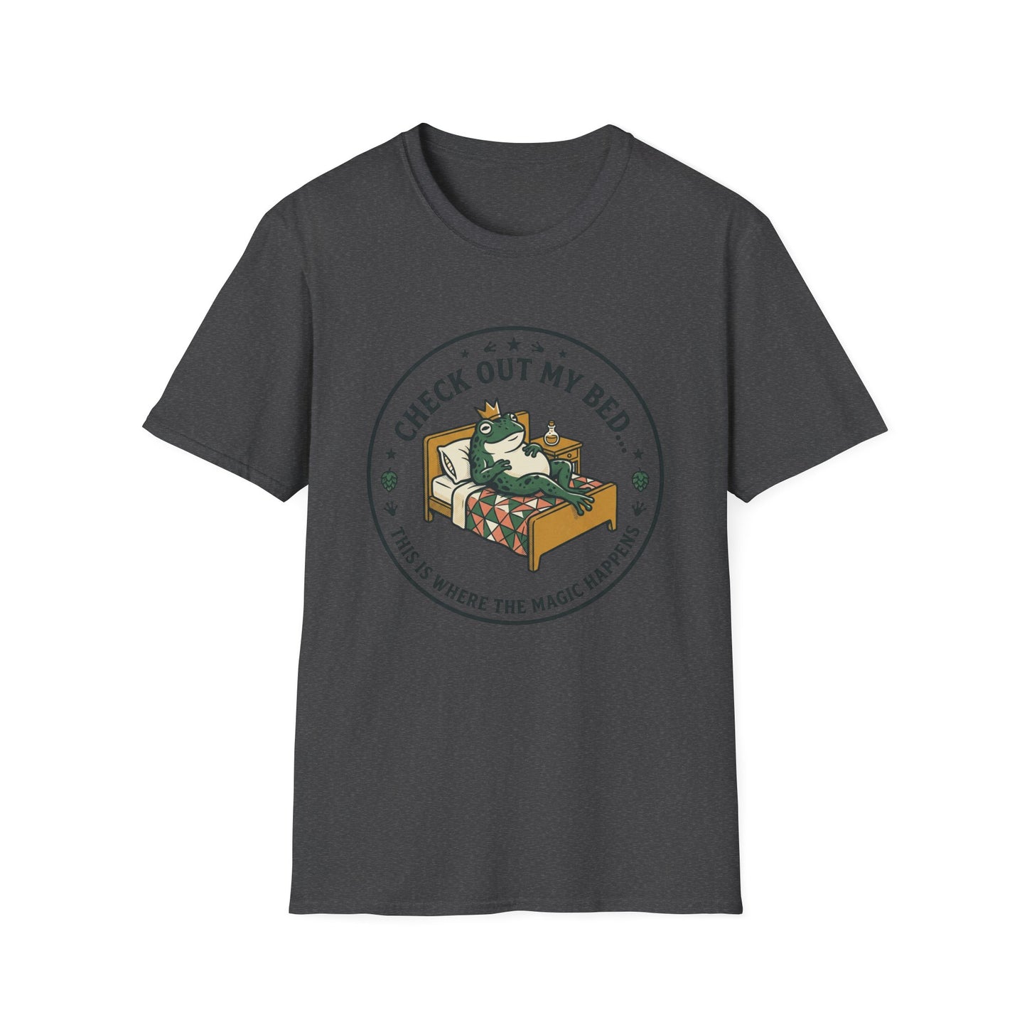 "Check Out My Bed" Cat Illustration Tee (There’s Where the Magic Happens)