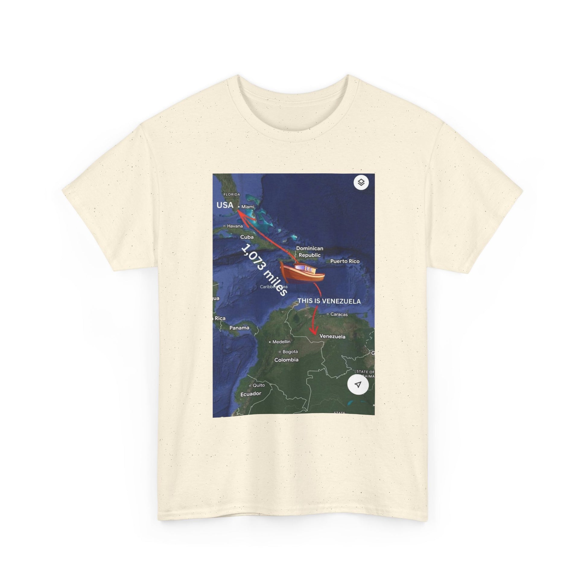 Weather Radar Tee — Tropical Storm Tracking Map Graphic Shirt Printify
