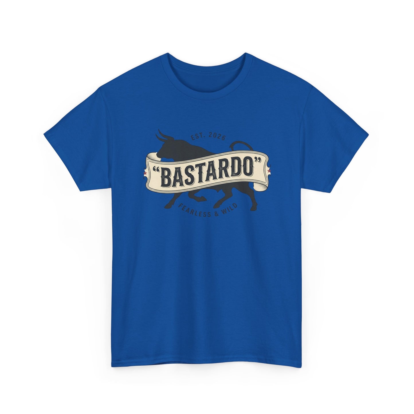 Bastardo Graphic Tee — Vintage Bull Emblem T-Shirt