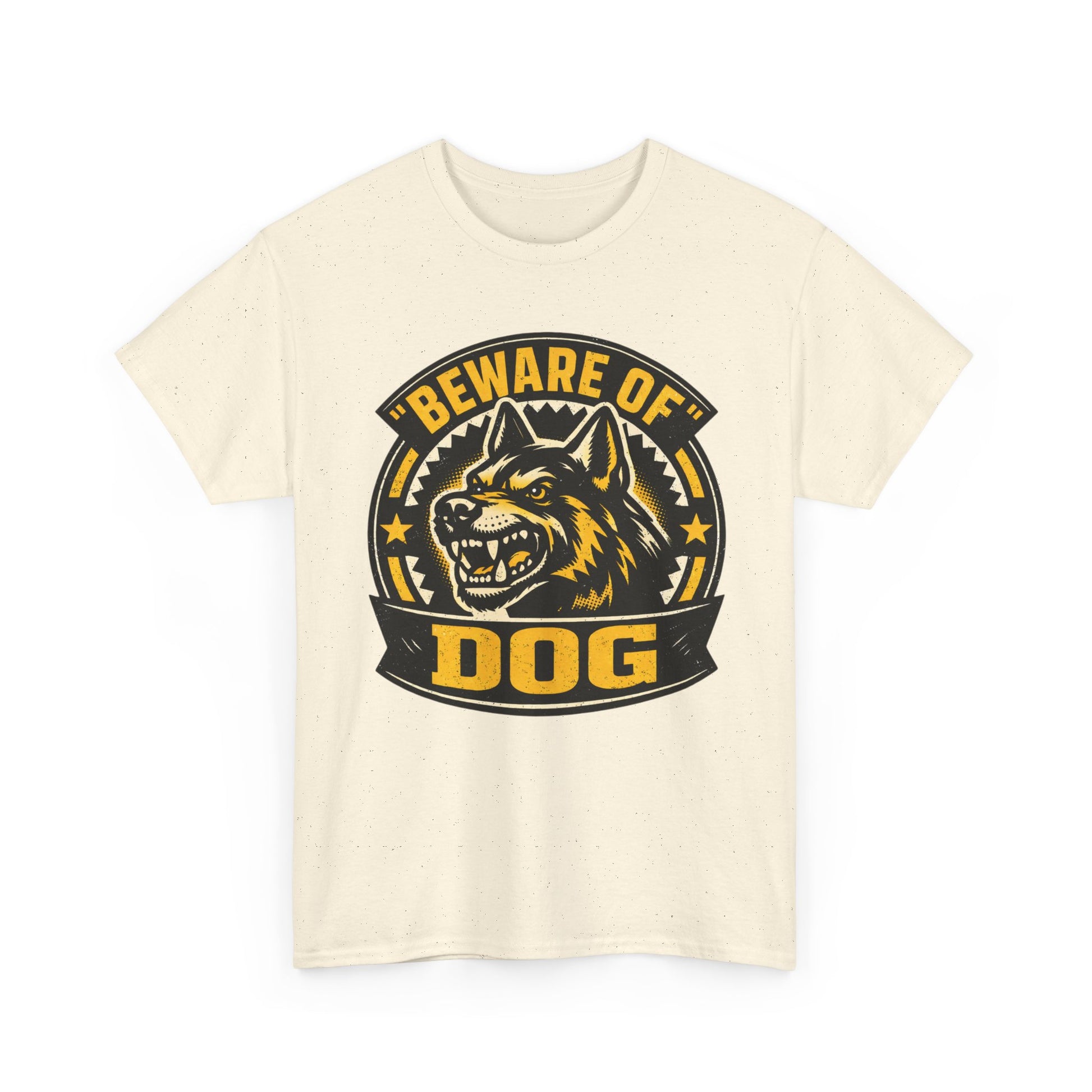 Beware of Dog T-Shirt — Retro Aggressive Dog Warning Graphic Tee Printify
