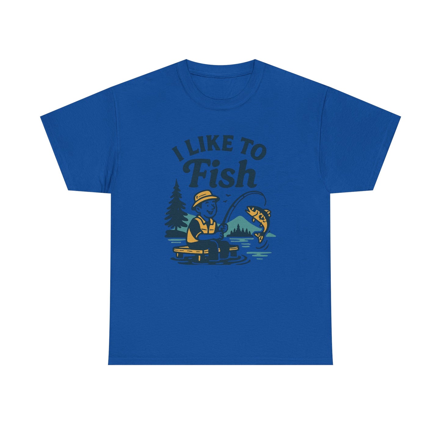 Fishing T-Shirt — "I Like to Fish" Vintage Outdoors Tee