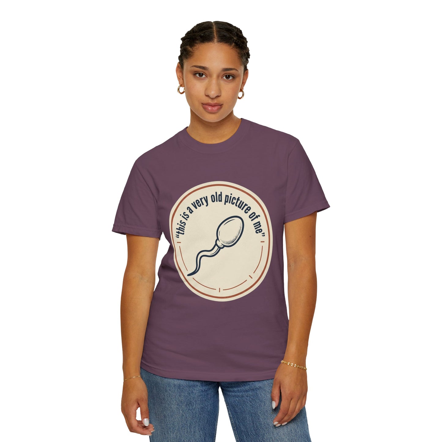 Vintage Sperm Graphic T-Shirt — "this is a very old picture of me"