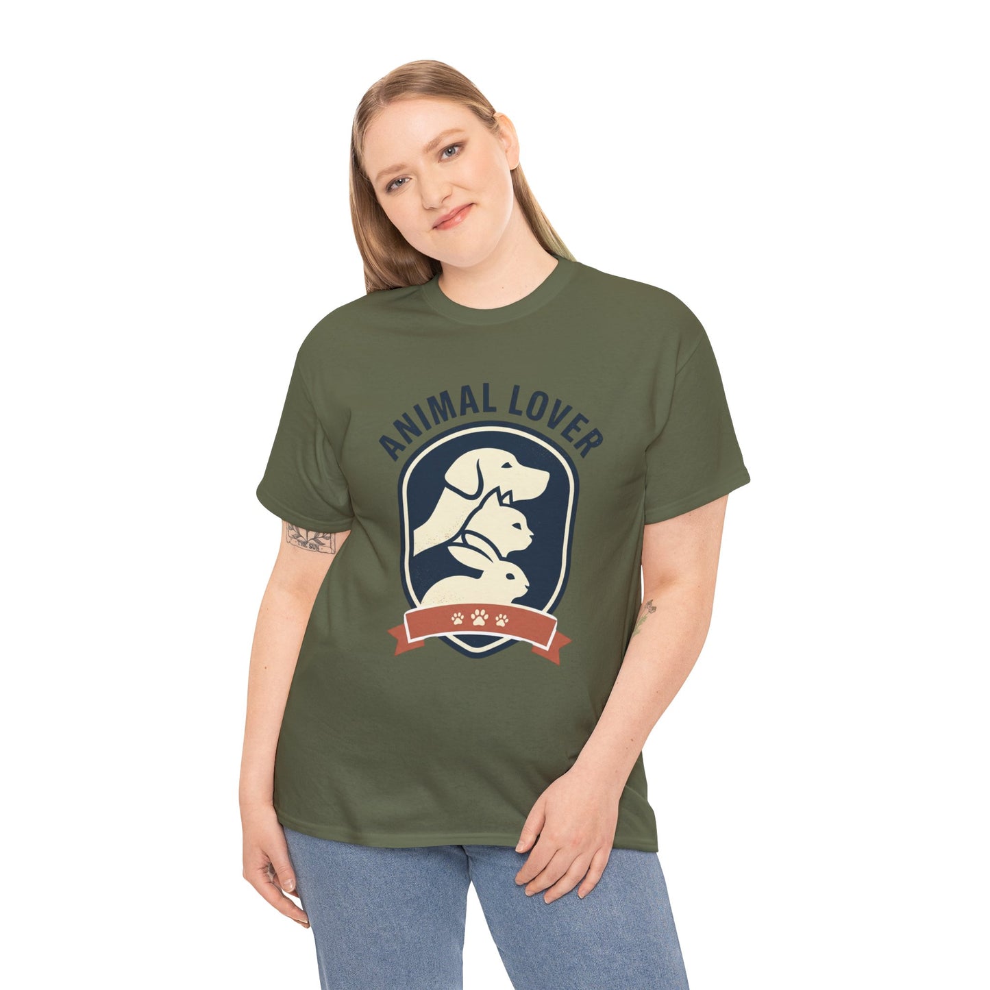 Animal Lover T-Shirt — Retro Pet Badge Tee (Dogs & Cats)