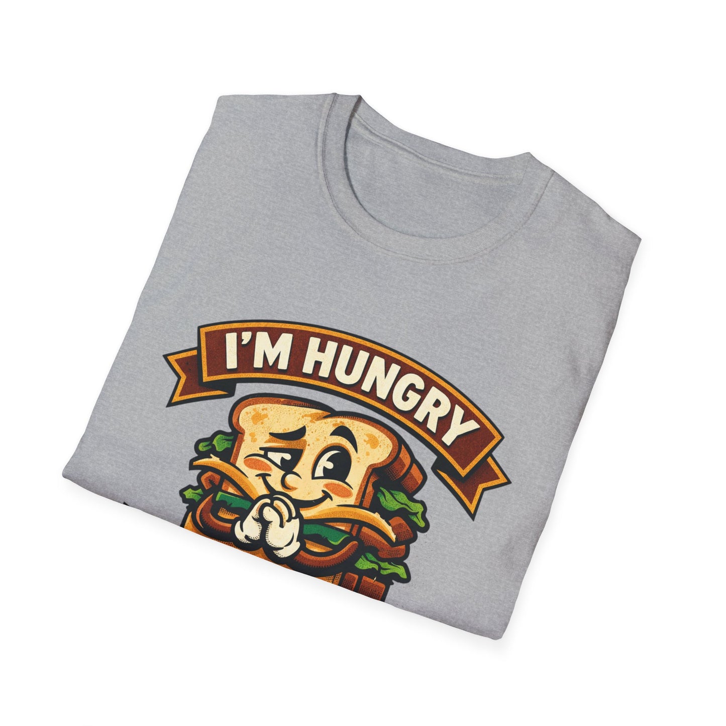 I'm Hungry Burger Graphic T-Shirt — "Do You Feel Buying Me Some Food?" Funny Foodie Tee
