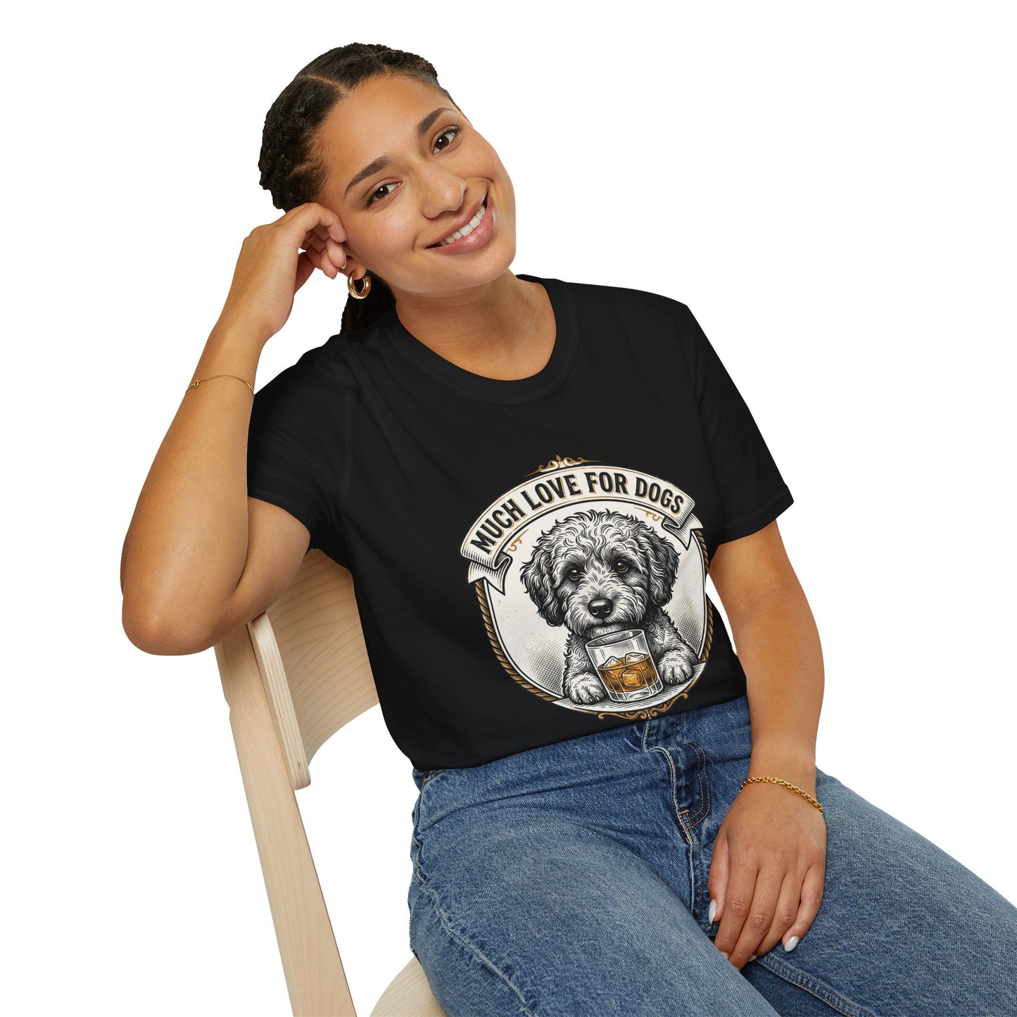 Much Love for Dogs T-Shirt — Vintage Dog Illustration Tee