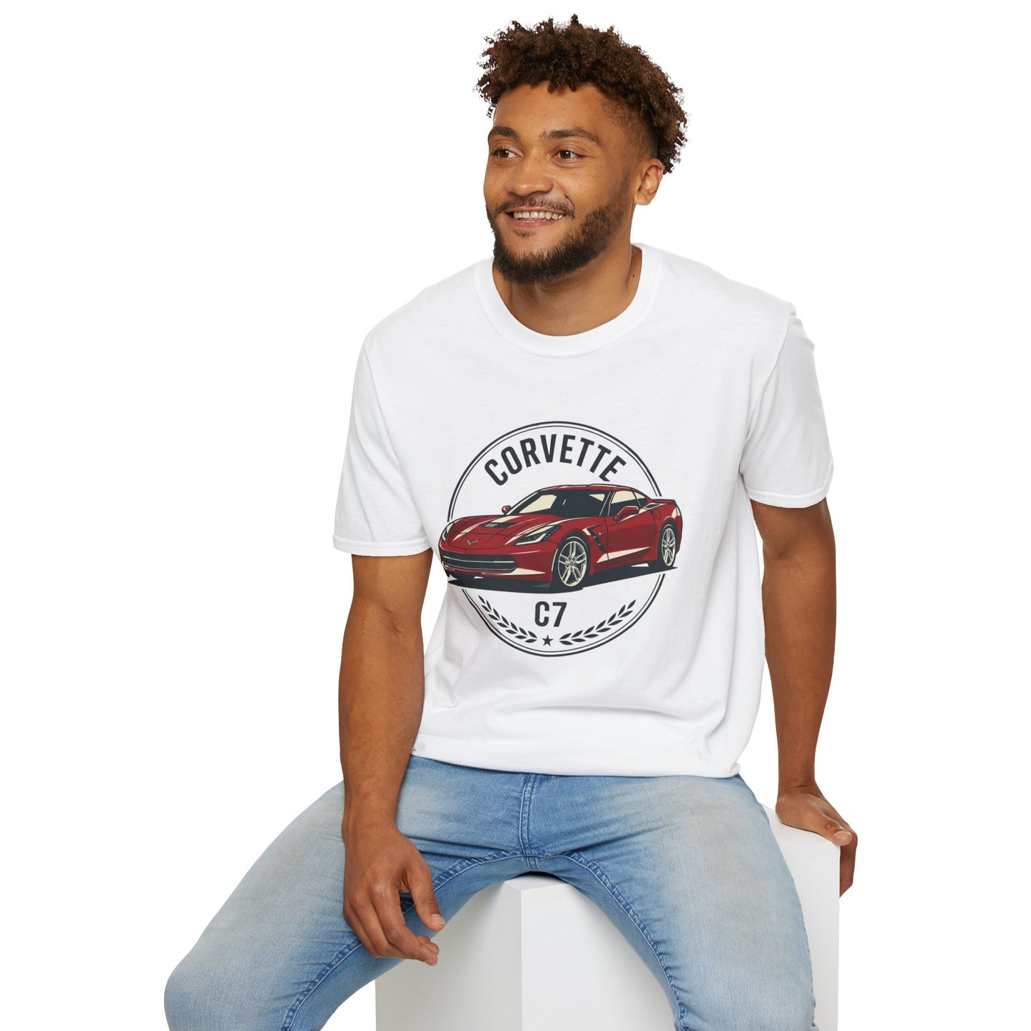 Corvette C7 Tee — Retro Red Sports Car T-Shirt