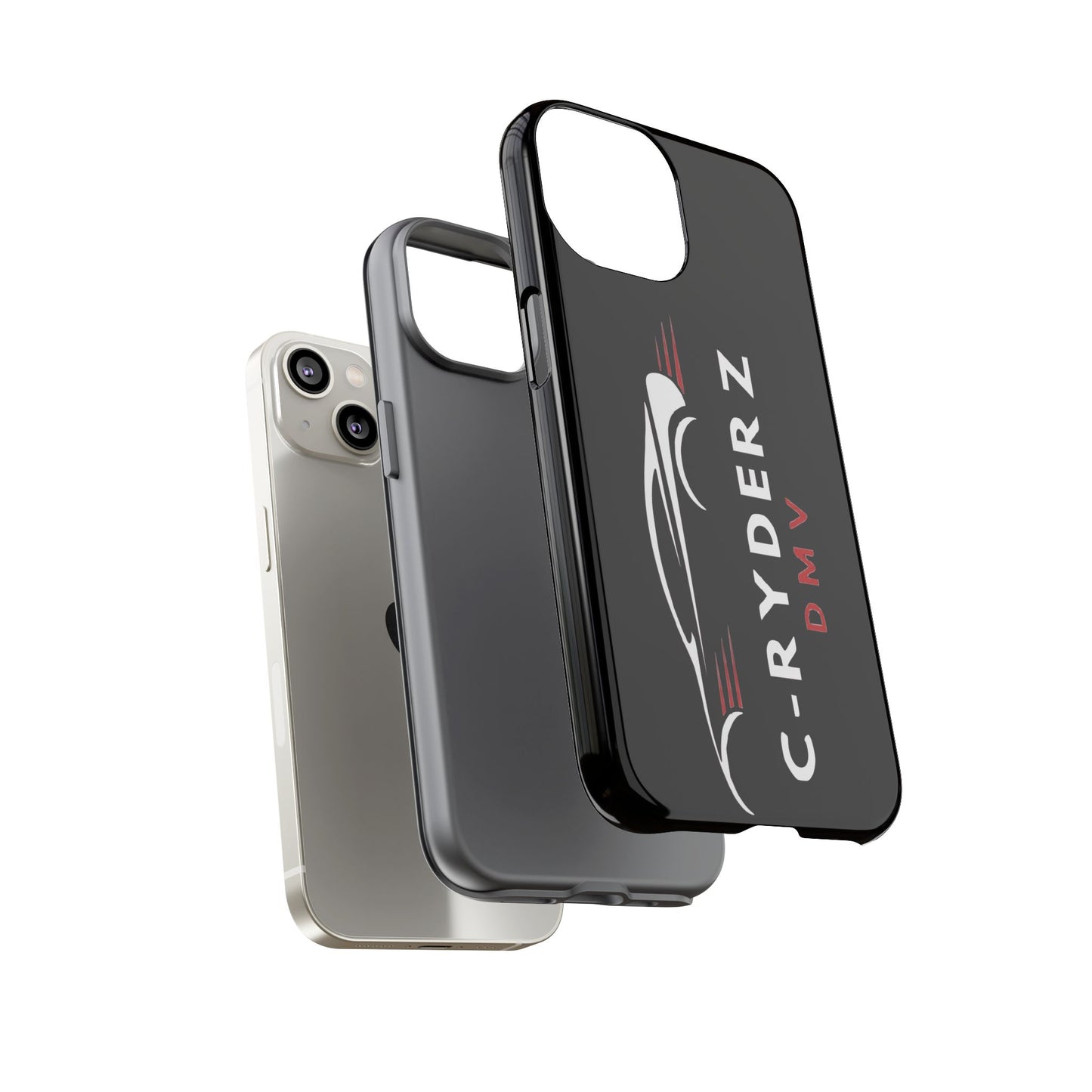 C-Ryderz DMV Black Slim Phone Case — Sporty Car Silhouette Protective Cover Printify