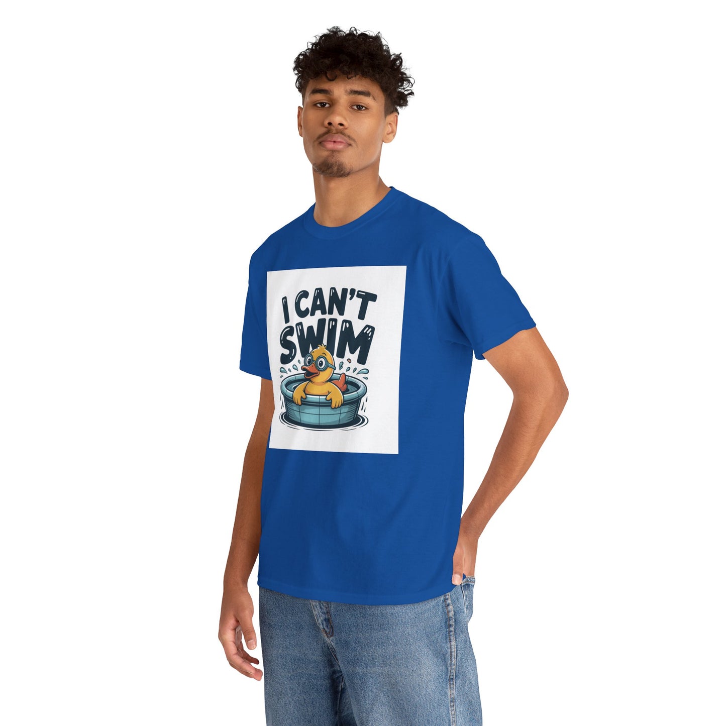 I Can't Swim Duck T-Shirt — Cute Funny Pool Float Graphic Tee