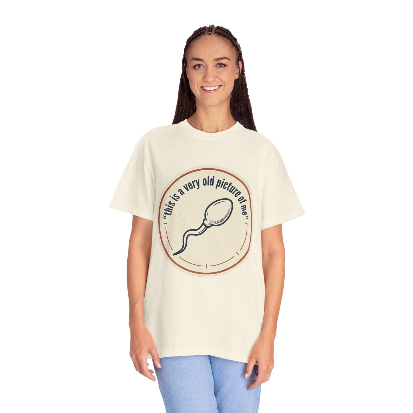 Vintage Sperm Graphic T-Shirt — "this is a very old picture of me"