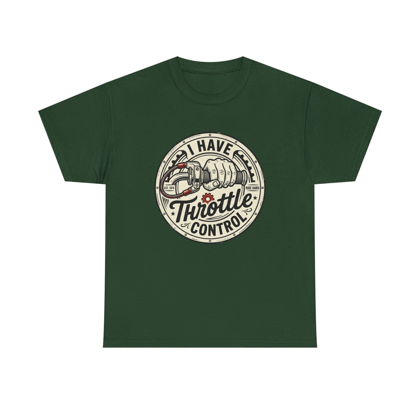 Throttle Control T-Shirt — "I Have Throttle Control" Vintage Motorcycle Tee
