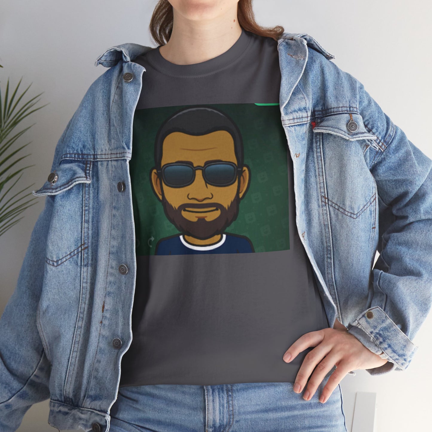Bitmoji Portrait Tee — Cool Sunglasses Avatar Graphic T-Shirt Printify