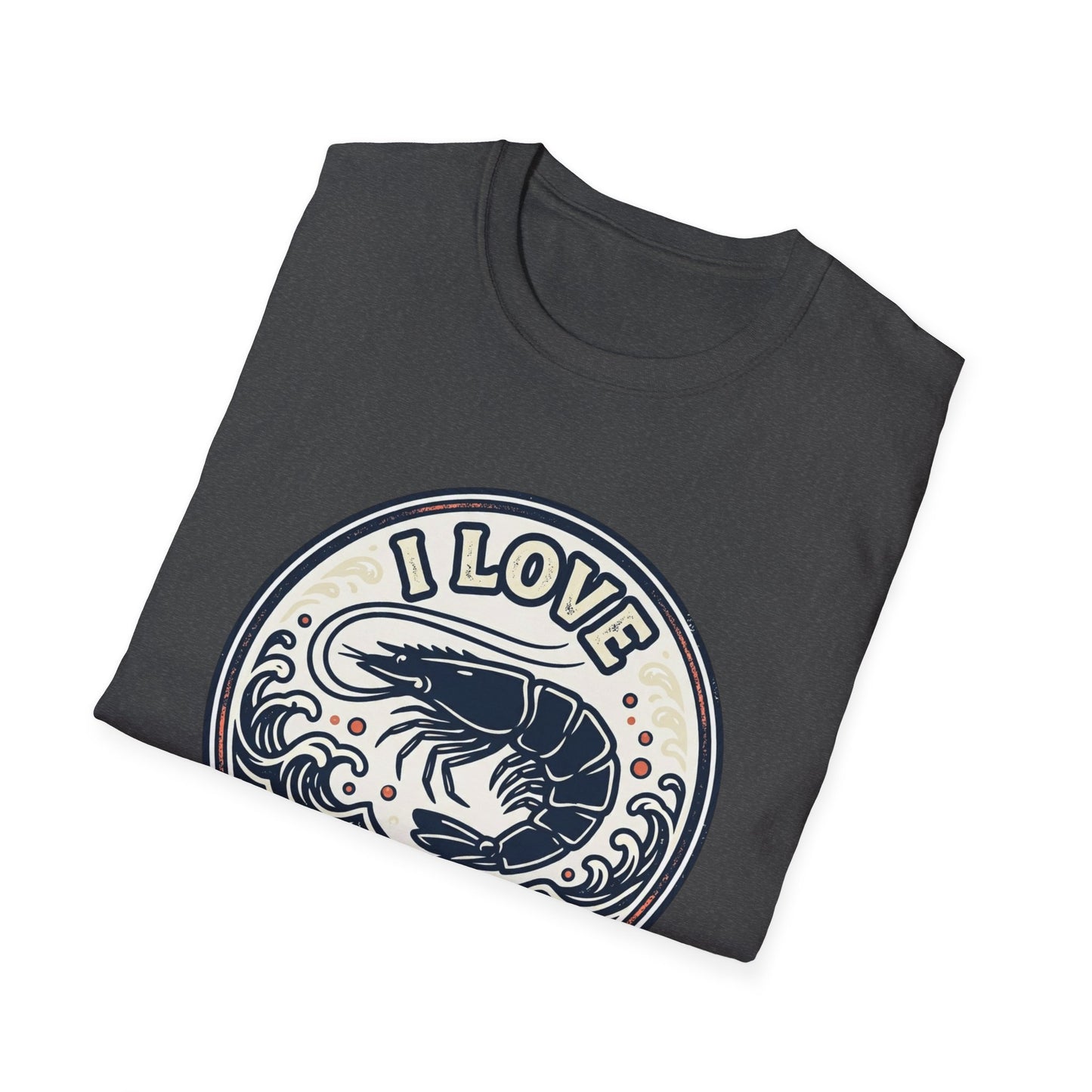 I Love Shrimp T-Shirt — Retro Seafood Crew Tee