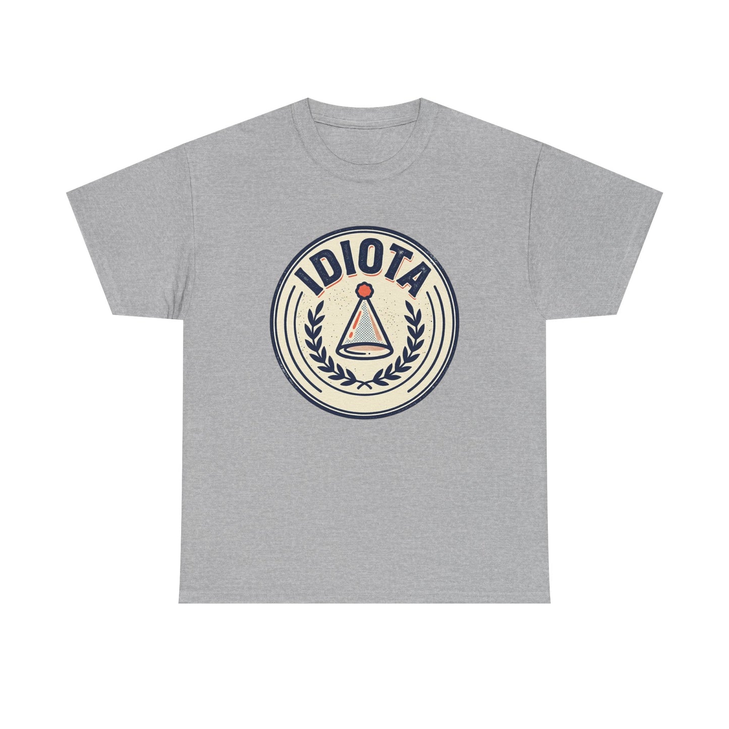 Idiota Crest T-Shirt — Vintage Emblem Graphic Tee