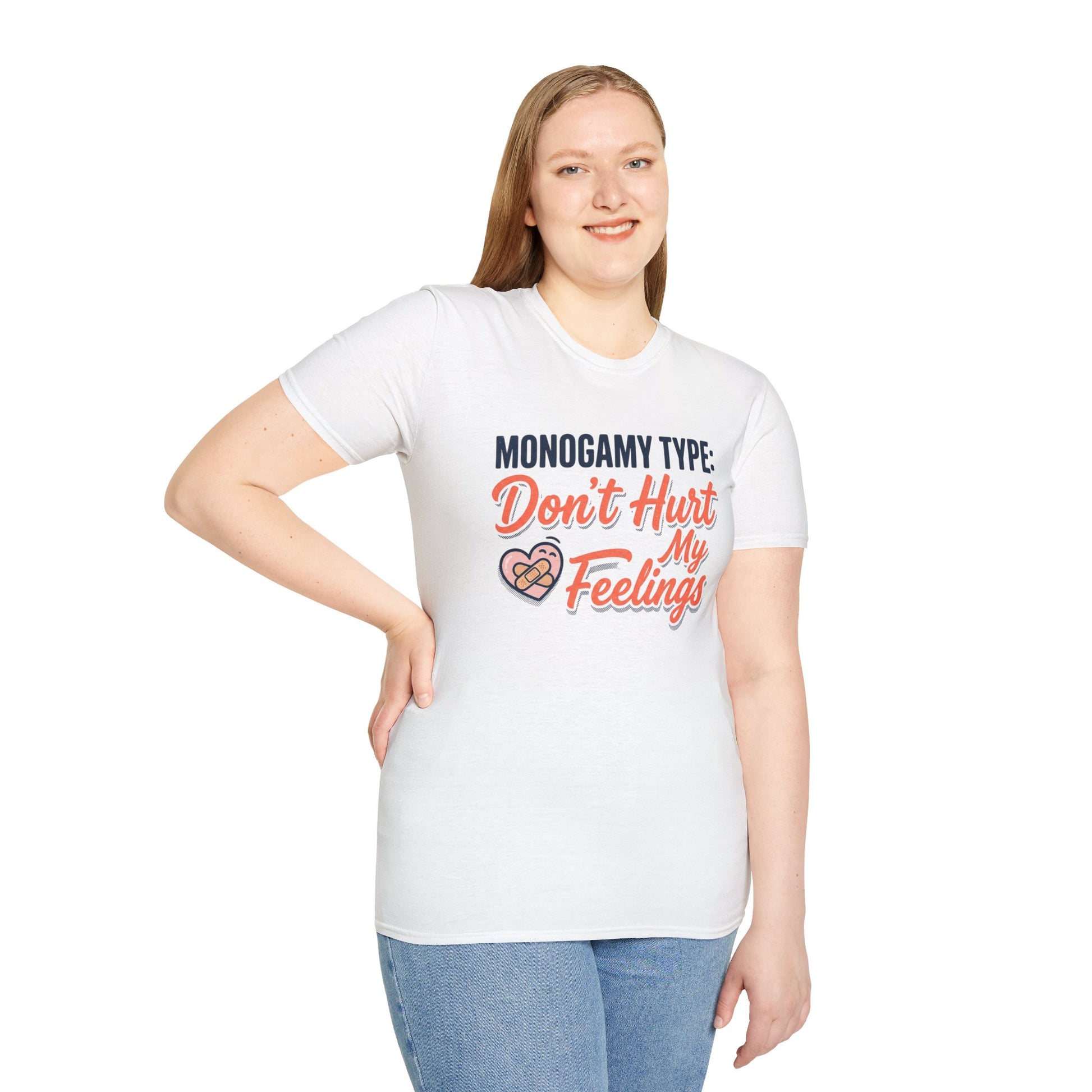 "Monogamy Type: Don't Hurt My Feelings" Graphic Tee Printify