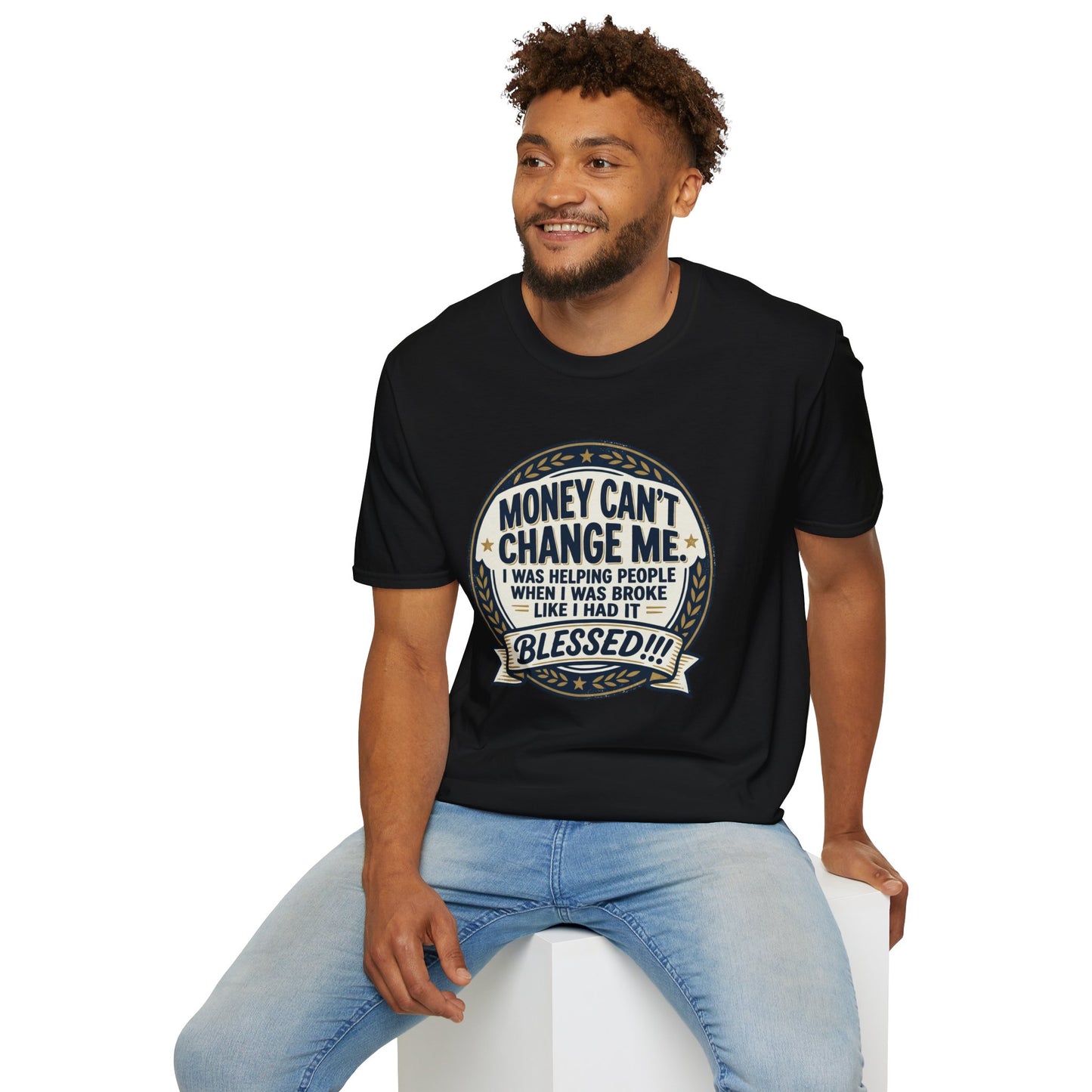 "Money Can't Change Me" Inspirational Vintage Graphic Tee