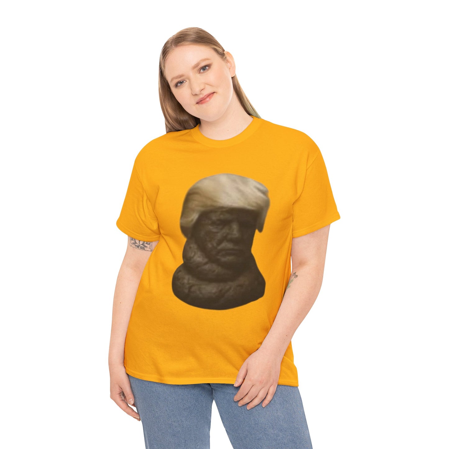 Graphic Tee — Bronze Bust Illustration T‑Shirt