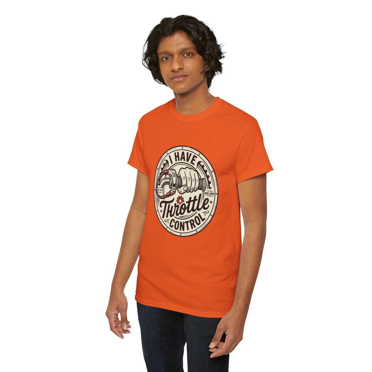 Throttle Control T-Shirt — "I Have Throttle Control" Vintage Motorcycle Tee
