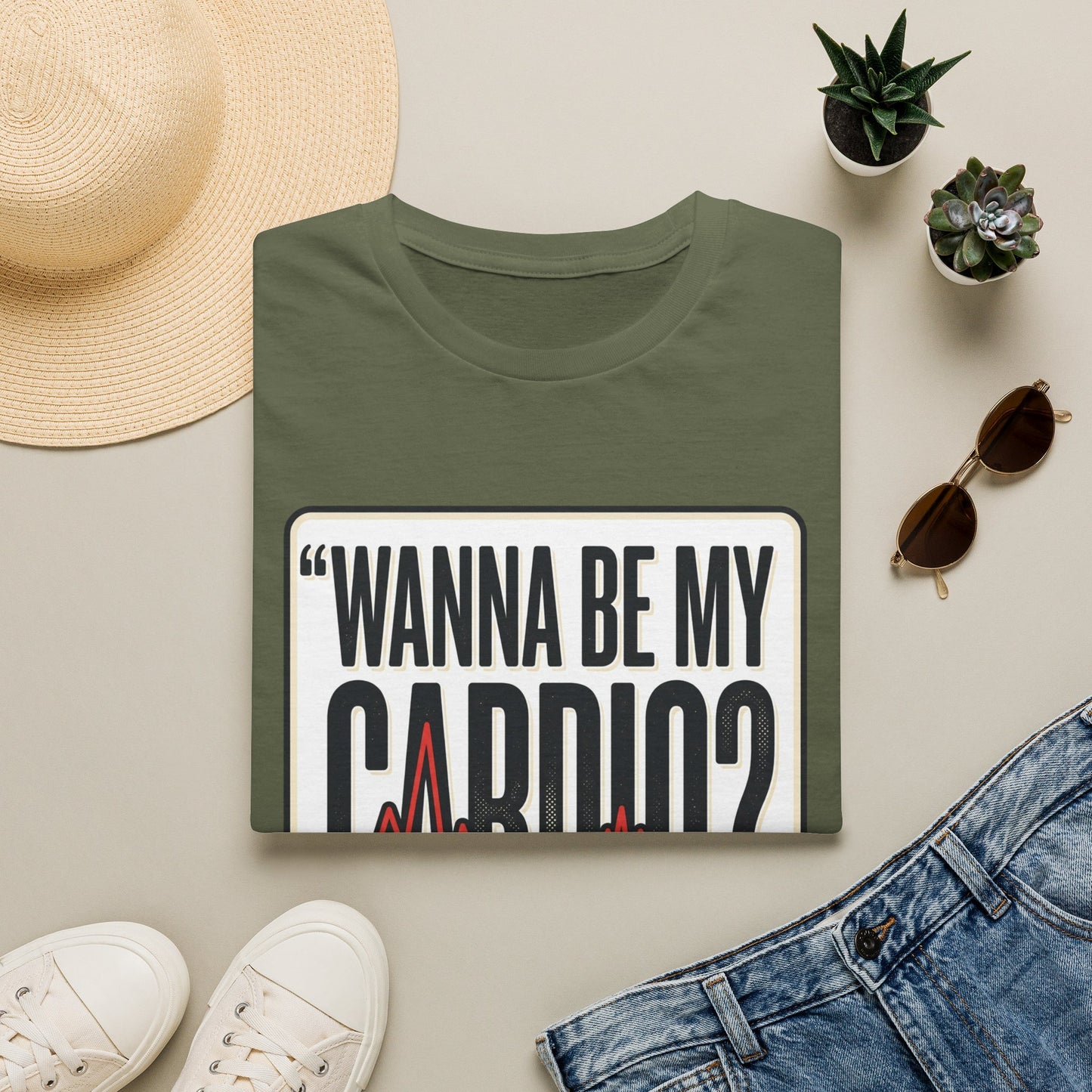 Wanna Be My Cardio? T-Shirt — Funny Fitness Graphic Tee for Gym Lovers