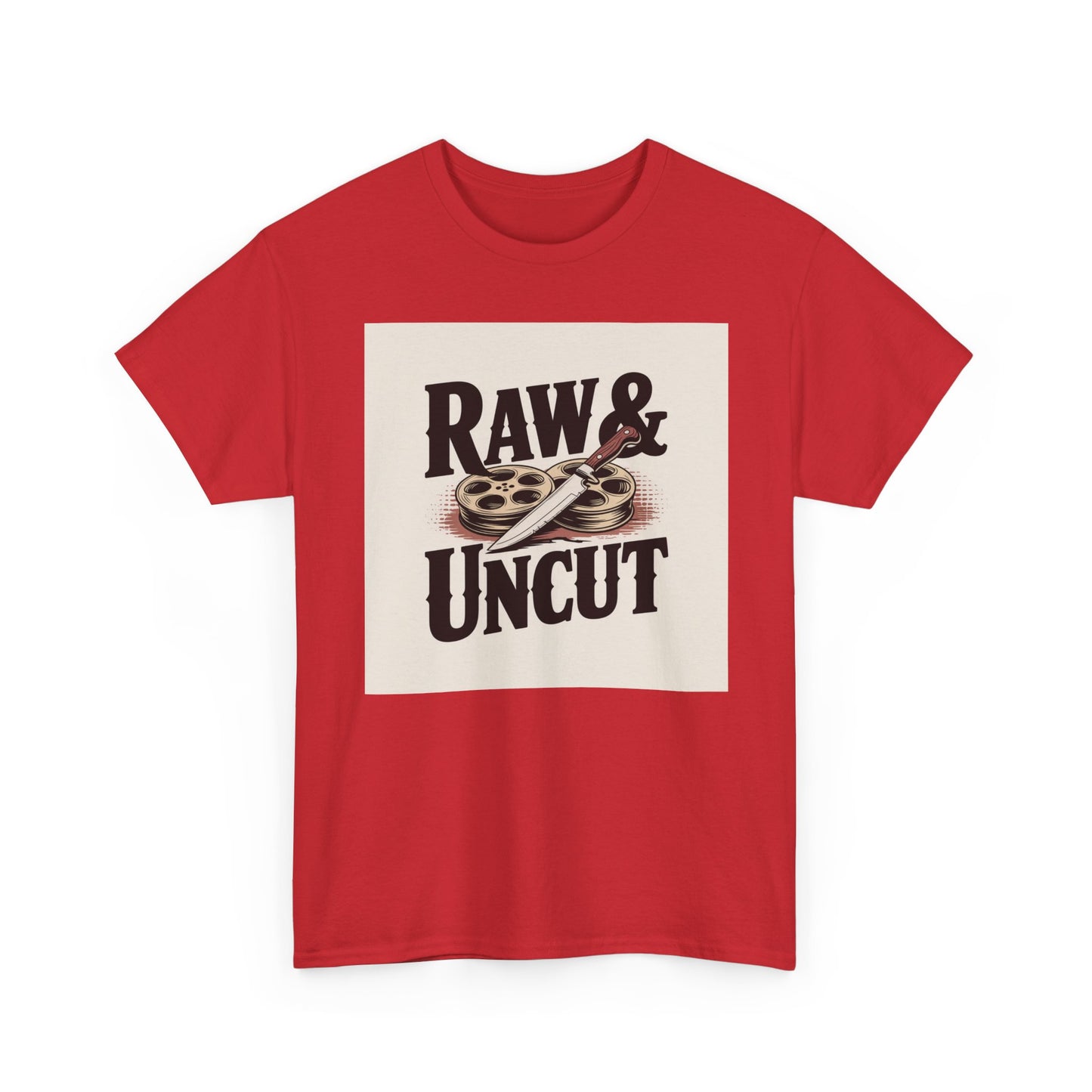 Raw & Uncut Graphic Tee — Vintage Film Reel Movie Lover T-Shirt