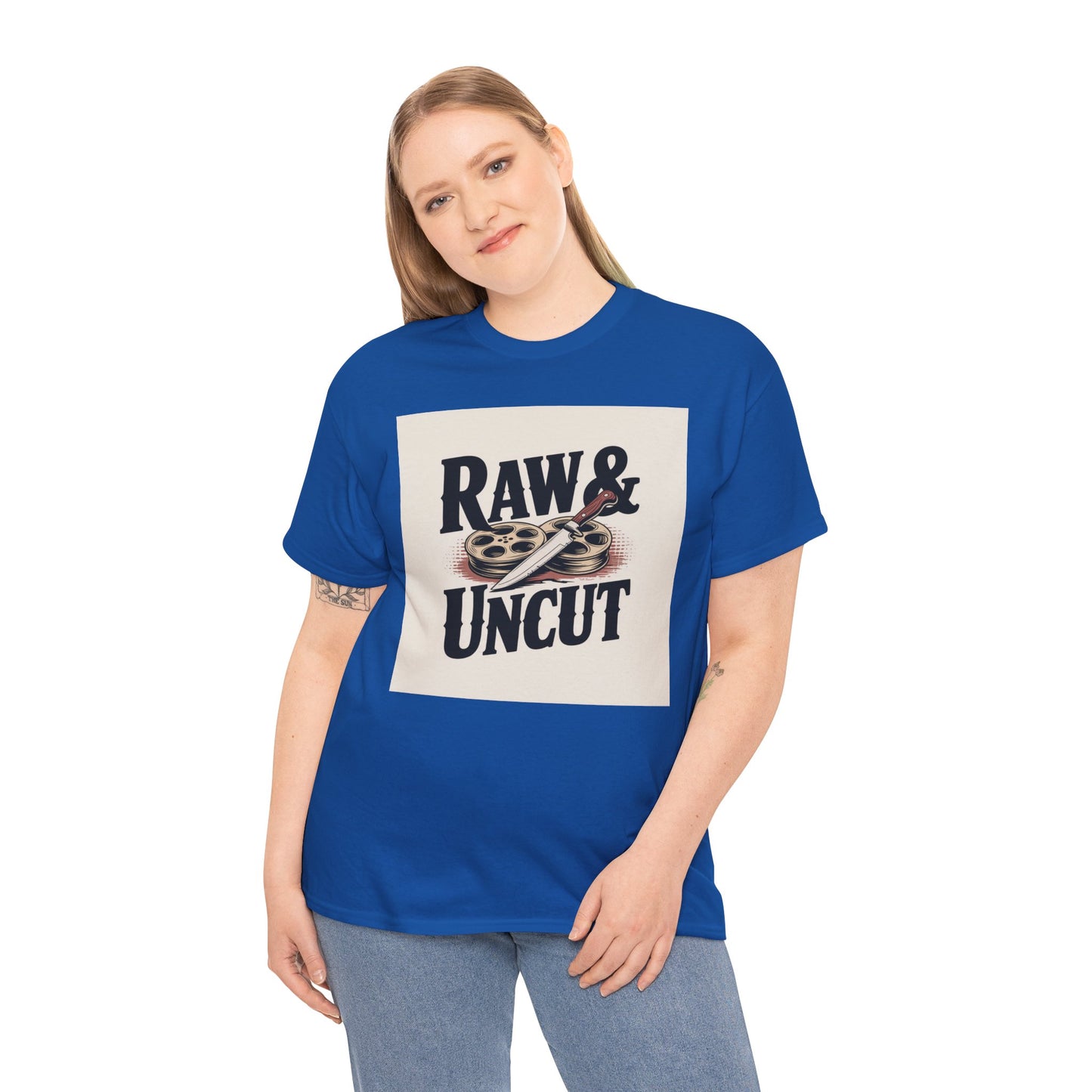 Raw & Uncut Graphic Tee — Vintage Film Reel Movie Lover T-Shirt