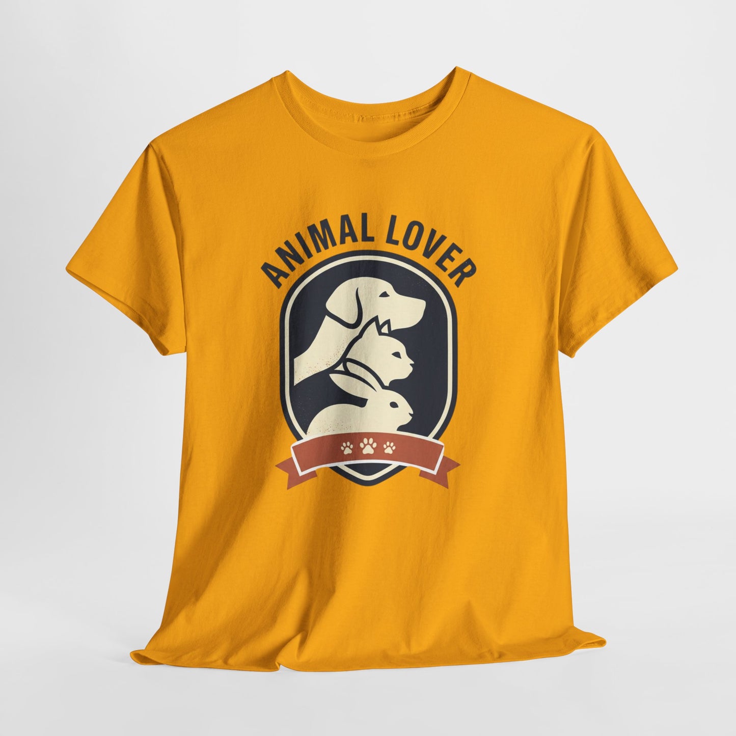 Animal Lover T-Shirt — Retro Pet Badge Tee (Dogs & Cats)