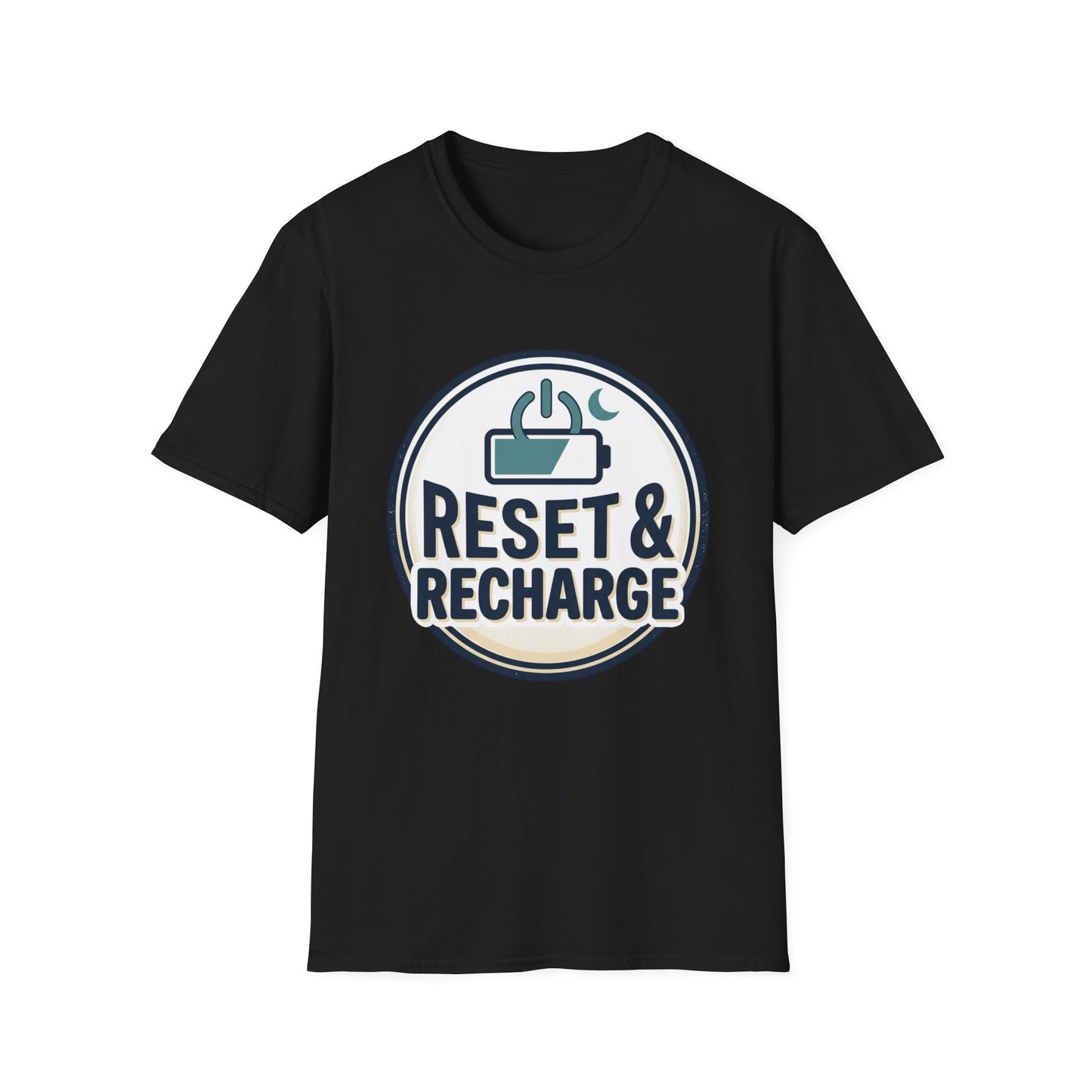 Reset & Recharge T-Shirt — Self-Care Relaxation Graphic Tee