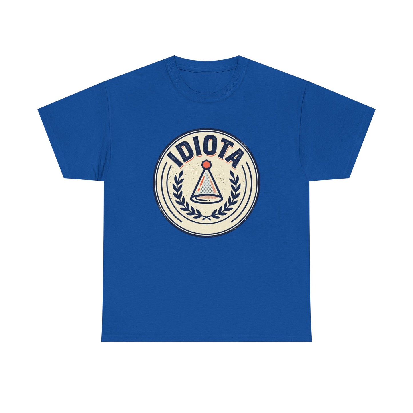 Idiota Crest T-Shirt — Vintage Emblem Graphic Tee