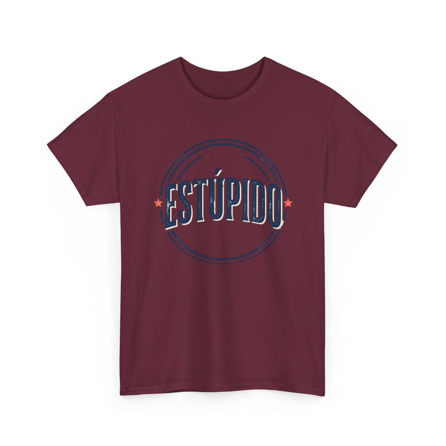 ESTÚPIDO Circle Logo Graphic Tee (Spanish Funny Statement)