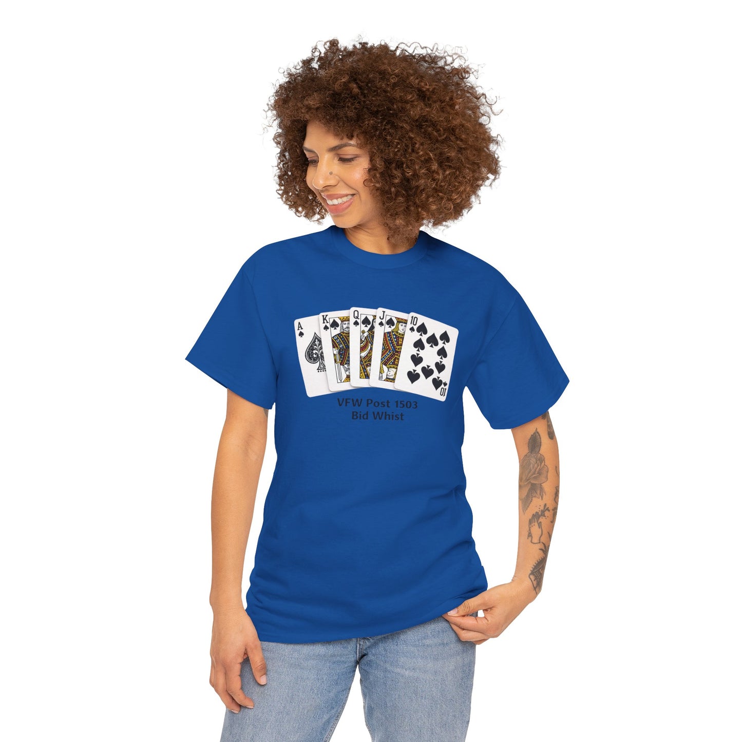 Bid Whist Card Tee — VFW Post 1501 Poker Night T-Shirt