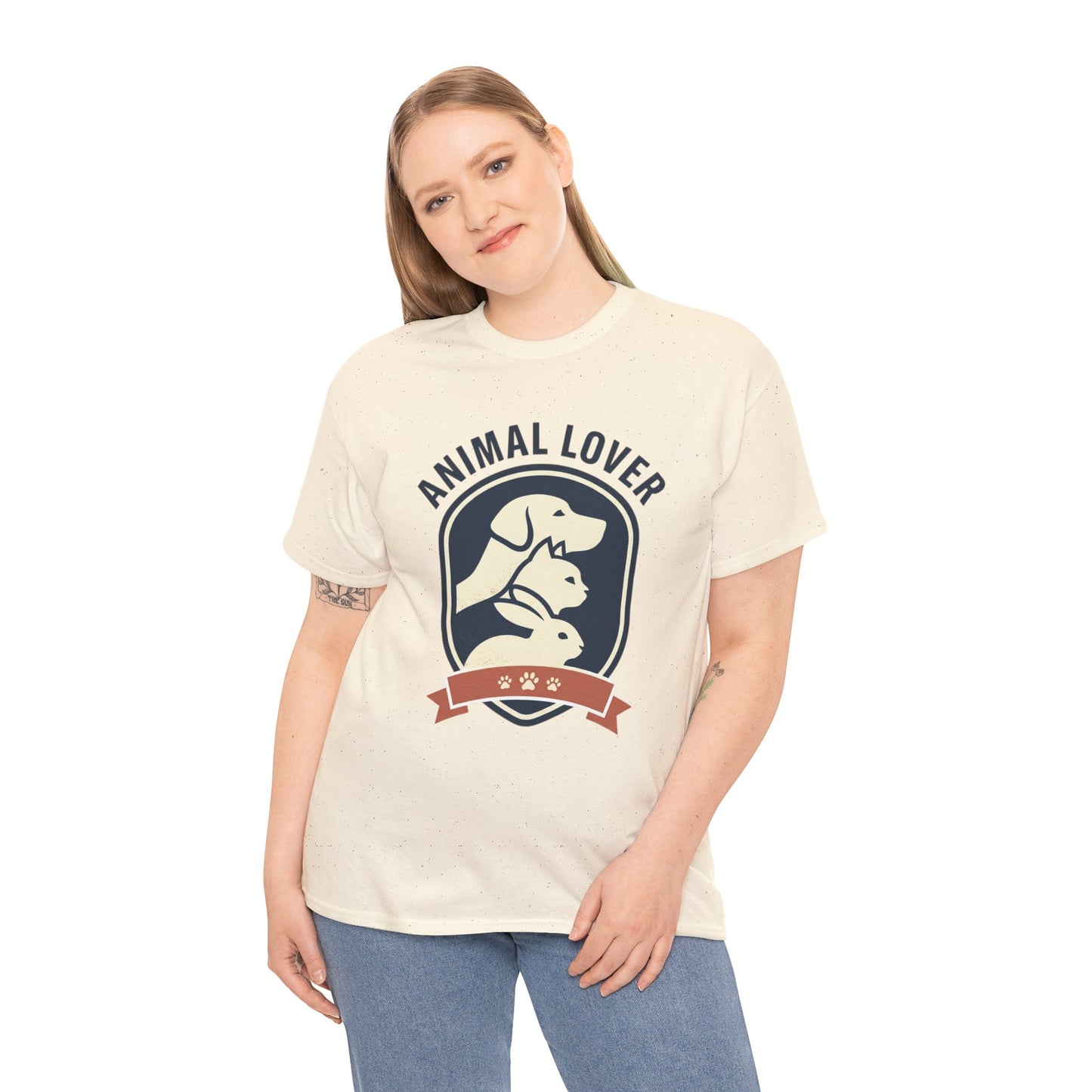 Animal Lover T-Shirt — Retro Pet Badge Tee (Dogs & Cats)