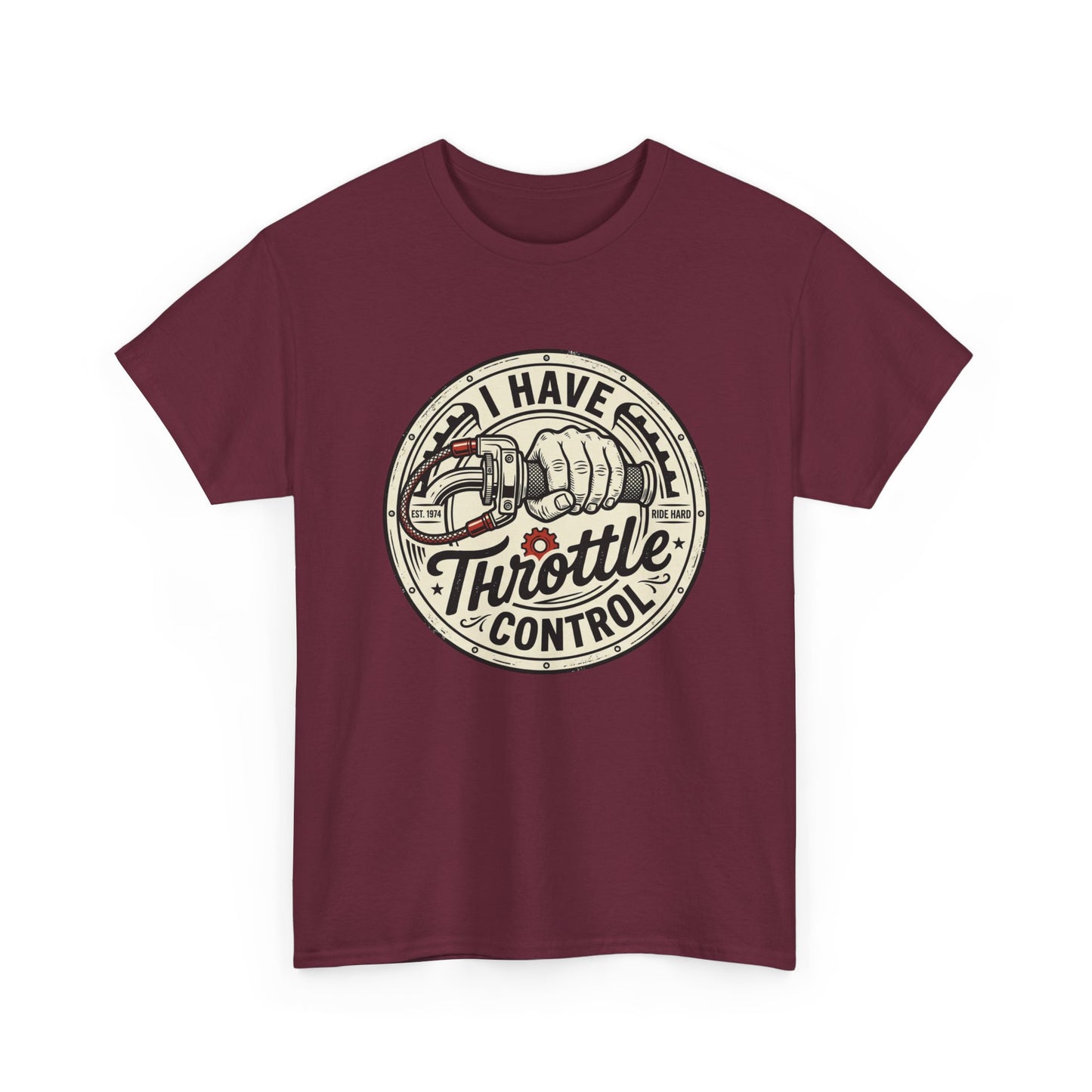 Throttle Control T-Shirt — "I Have Throttle Control" Vintage Motorcycle Tee