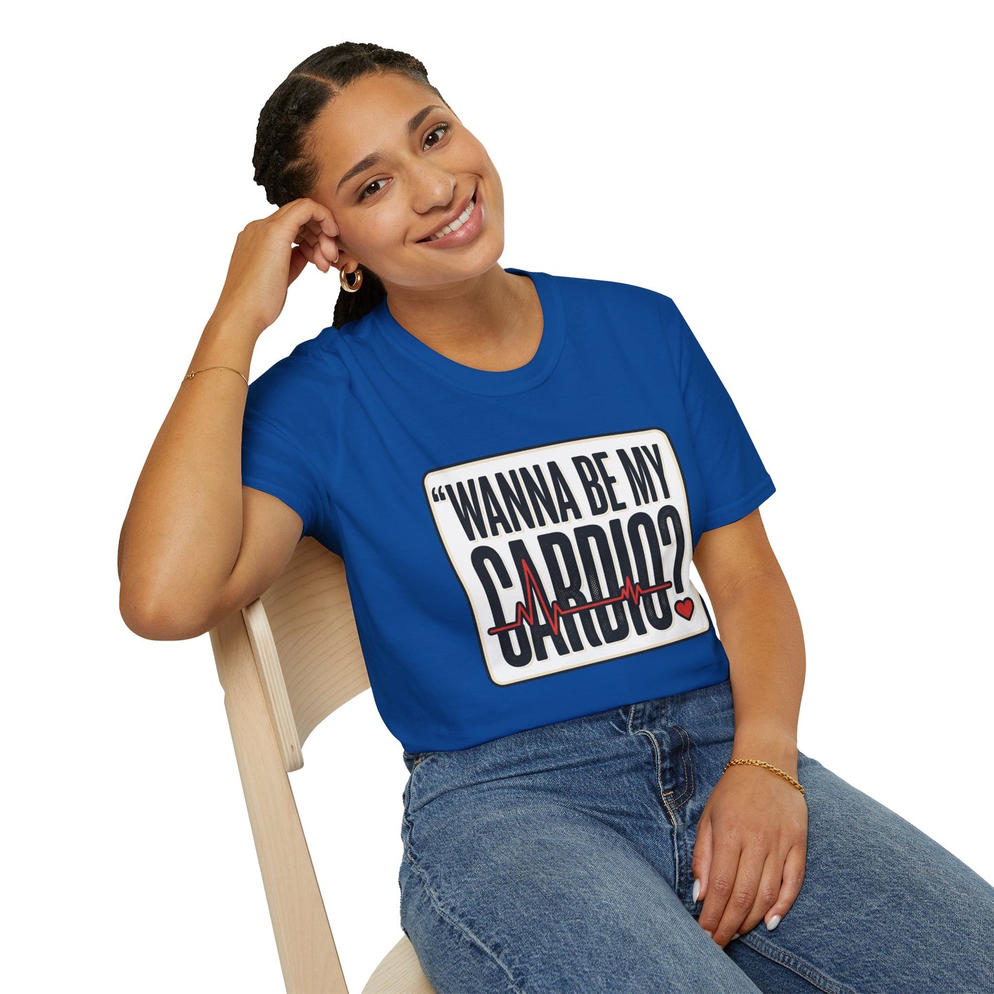 Wanna Be My Cardio? T-Shirt — Funny Fitness Graphic Tee for Gym Lovers