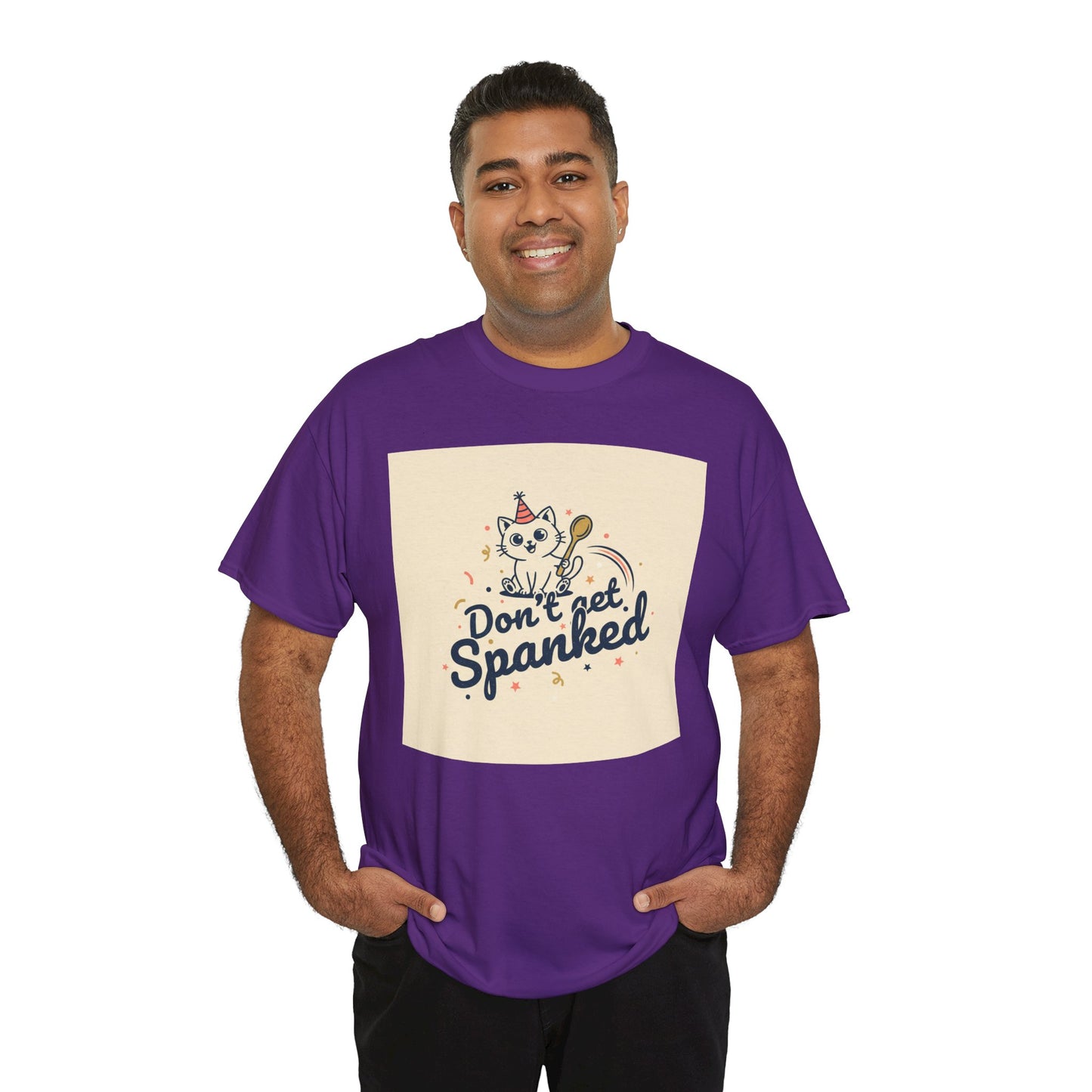 Don’t Get Spanked Cat Tee — Cute Retro Kitten Graphic T-Shirt Printify